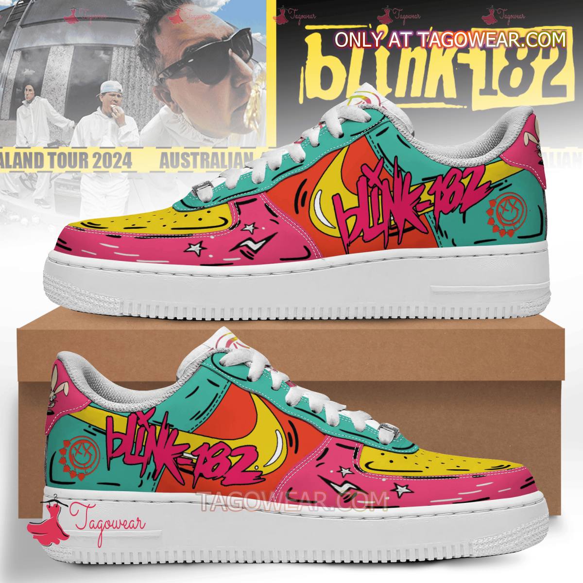 JWFancy Blink-182 Colorful Air Low-Top Sneakers Shoes For Men And Women