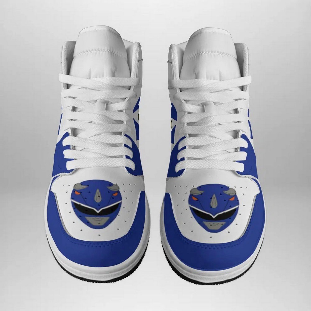 JWFancy Blue Ranger Mighty Morphin AJ1 High Sneakers Shoes For Men And Women