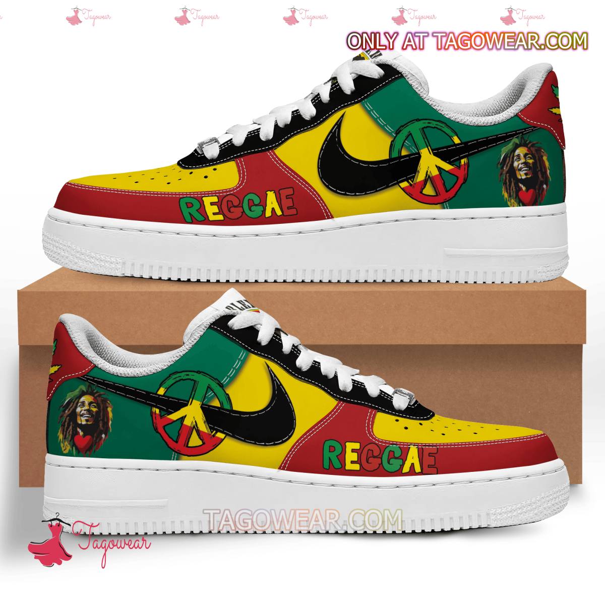JWFancy Bob Marley Reggae Air Low-Top Sneakers Shoes For Men And Women