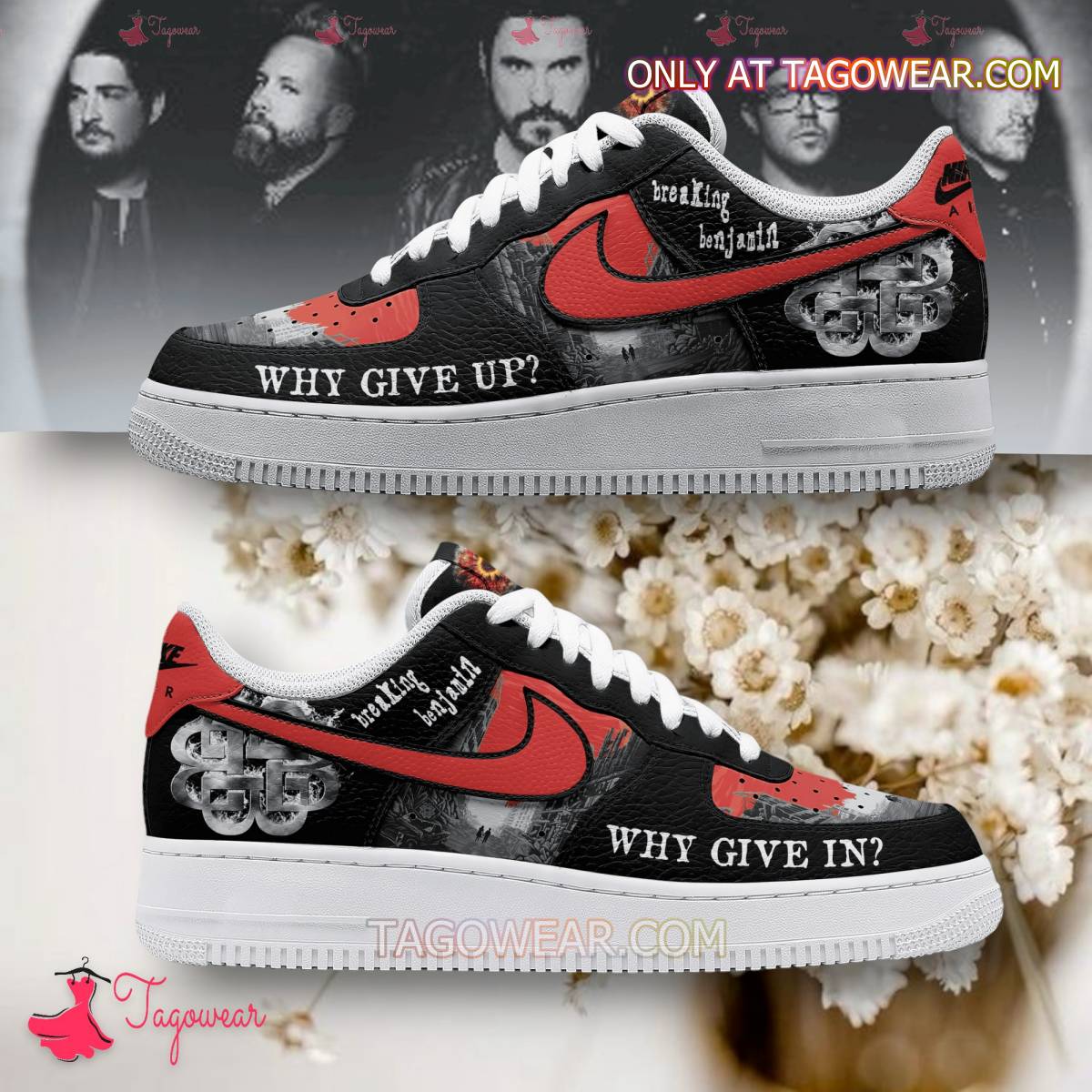 JWFancy Breaking Benjamin Air Low-Top Sneakers Shoes For Men And Women