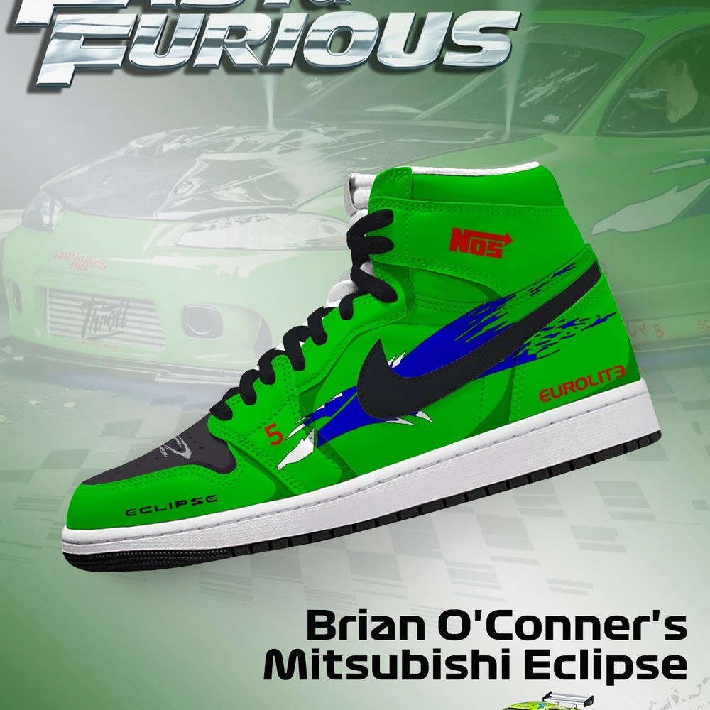 JWFancy Brian O'Conner's Eclipse AJ1 High Sneakers Shoes For Men And Women