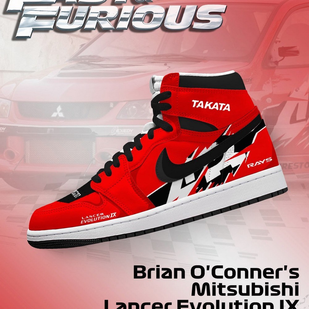 JWFancy Brian O'Conner's Lancer Evolution IX AJ1 High Sneakers Shoes For Men And Women