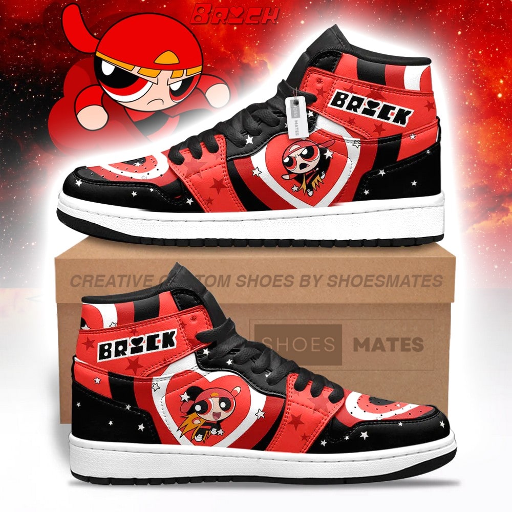 JWFancy Brick The Powerpuff Girls AJ1 High Sneakers Shoes For Men And Women