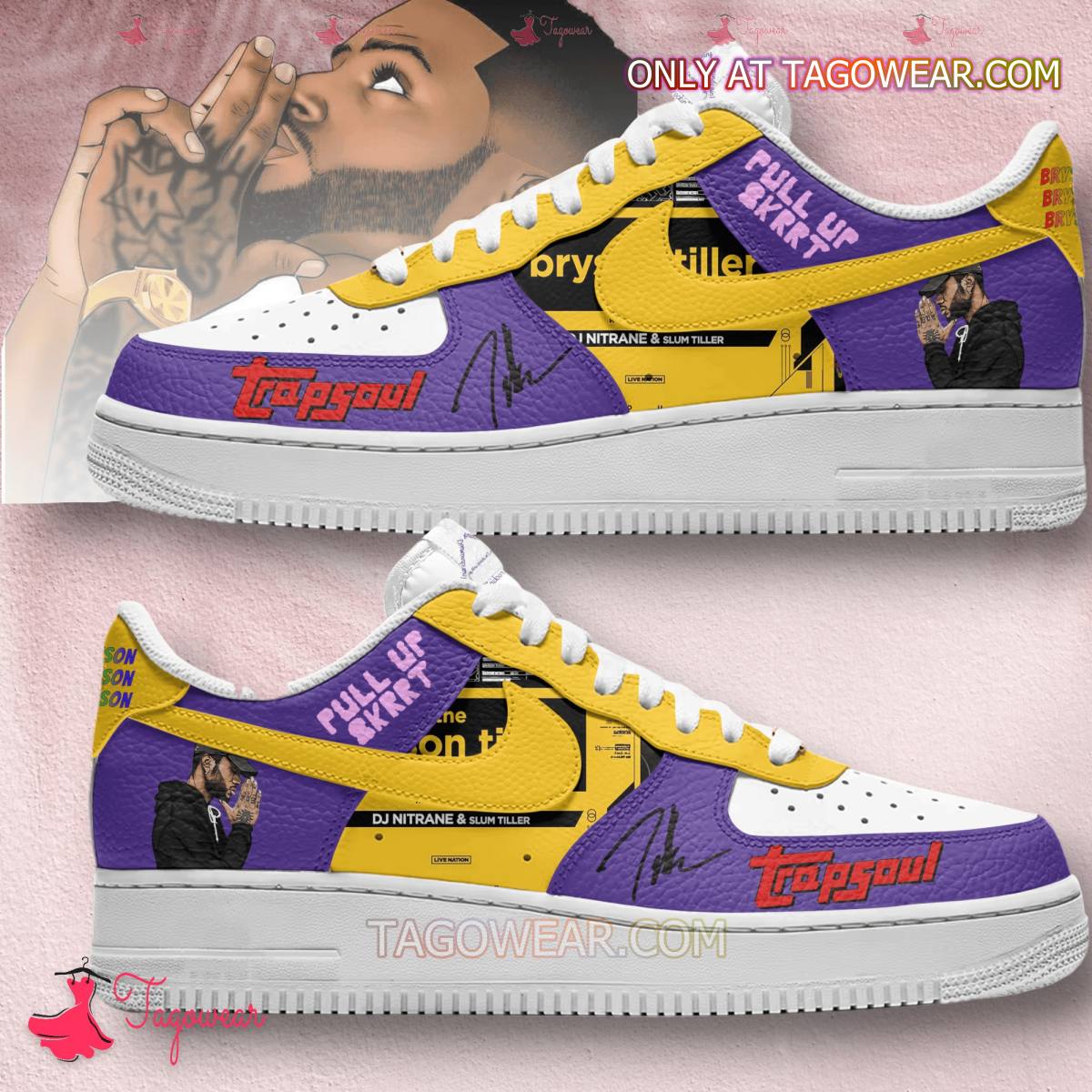 JWFancy Bryson Tiller Air Low-Top Sneakers Shoes For Men And Women