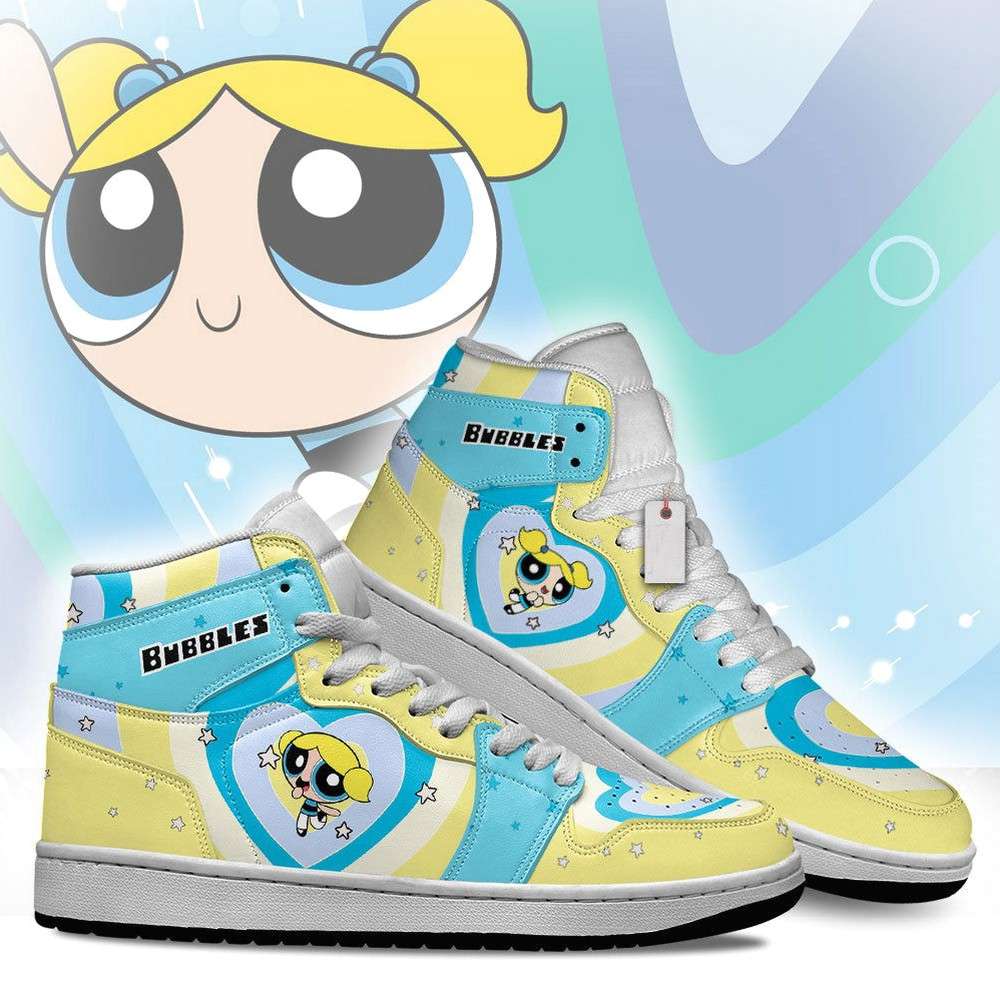 JWFancy Bubbles The Powerpuff Girls AJ1 High Sneakers Shoes For Men And Women