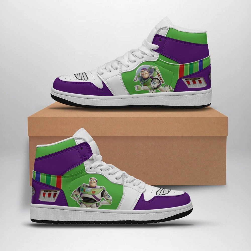 JWFancy Buzz Lightyear Disney AJ1 High Sneakers Shoes For Men And Women