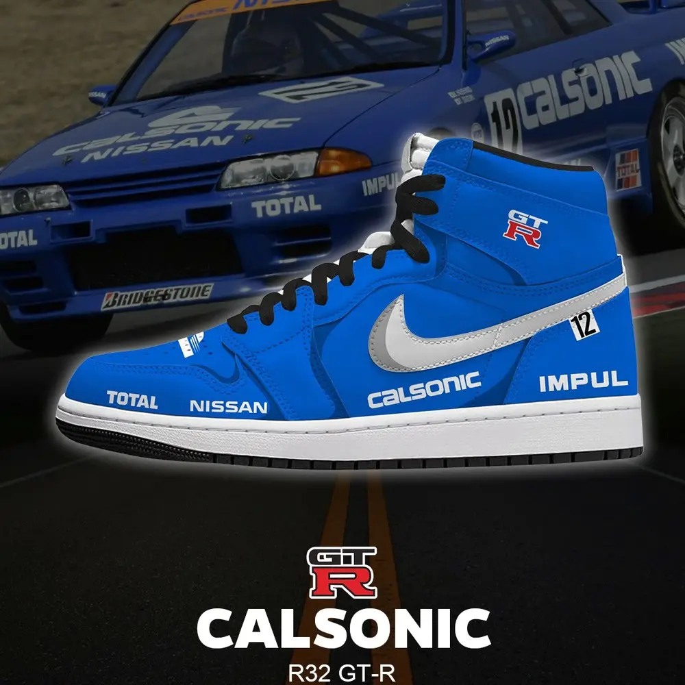 JWFancy Calsonic R32 GT-R AJ1 High Sneakers Shoes For Men And Women