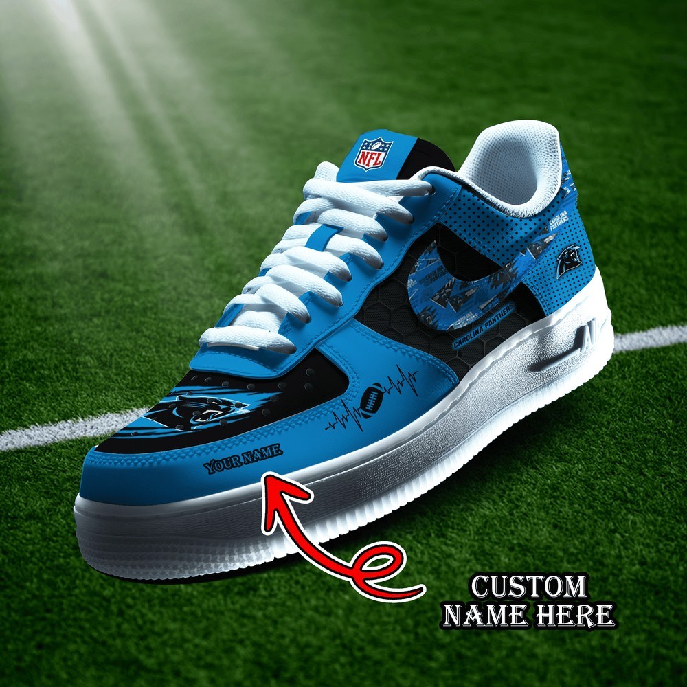 JWFancy Carolina Panthers Version 5 Air Low-Top Sneakers Shoes For Men And Women
