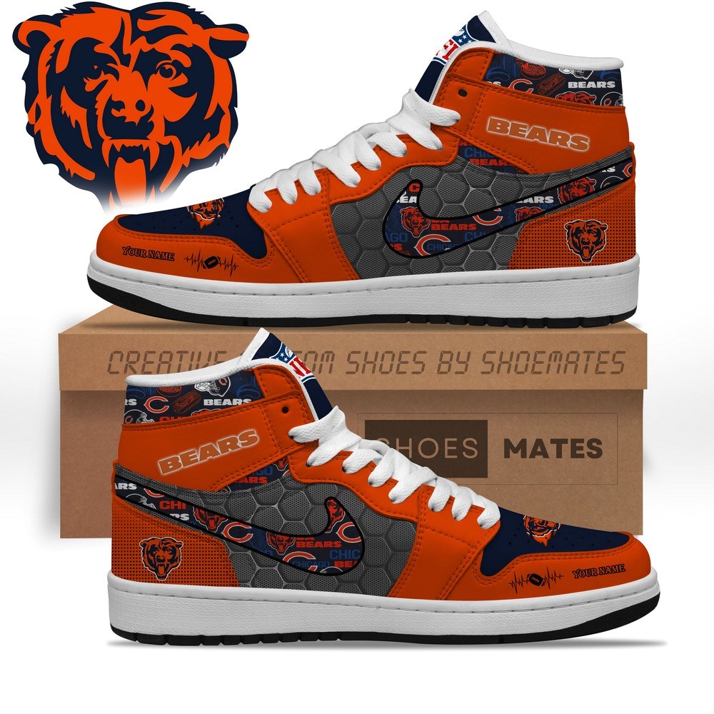 JWFancy Chicago Bears AJ1 High Sneakers Shoes For Men And Women