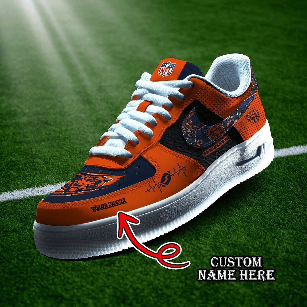 JWFancy Chicago Bears Version 8 Air Low-Top Sneakers Shoes For Men And Women