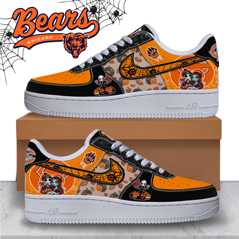 JWFancy Chicago Bears x Halloween Air Low-Top Sneakers Shoes For Men And Women