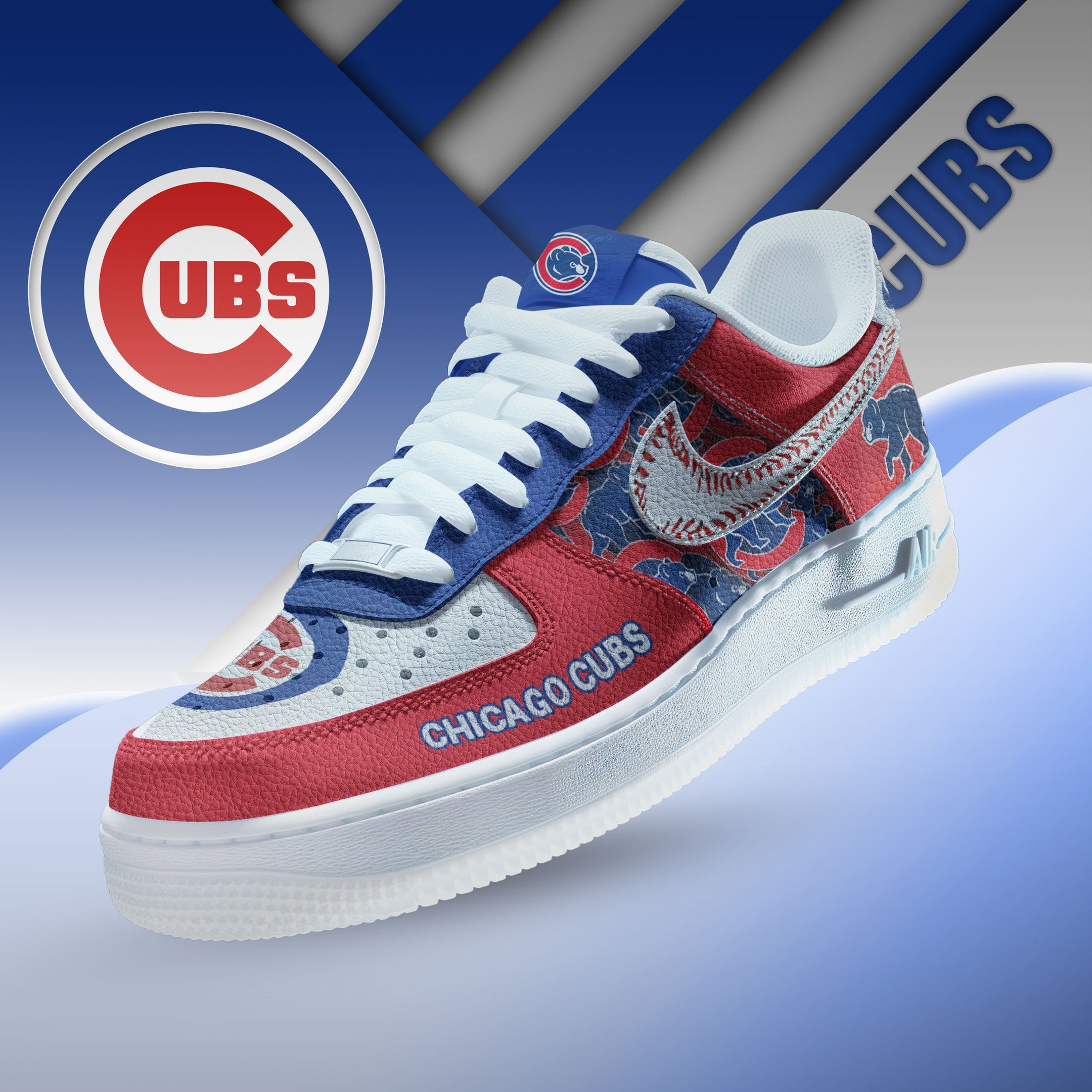 JWFancy Chicago Cubs Air Low-Top Sneakers Shoes For Men And Women