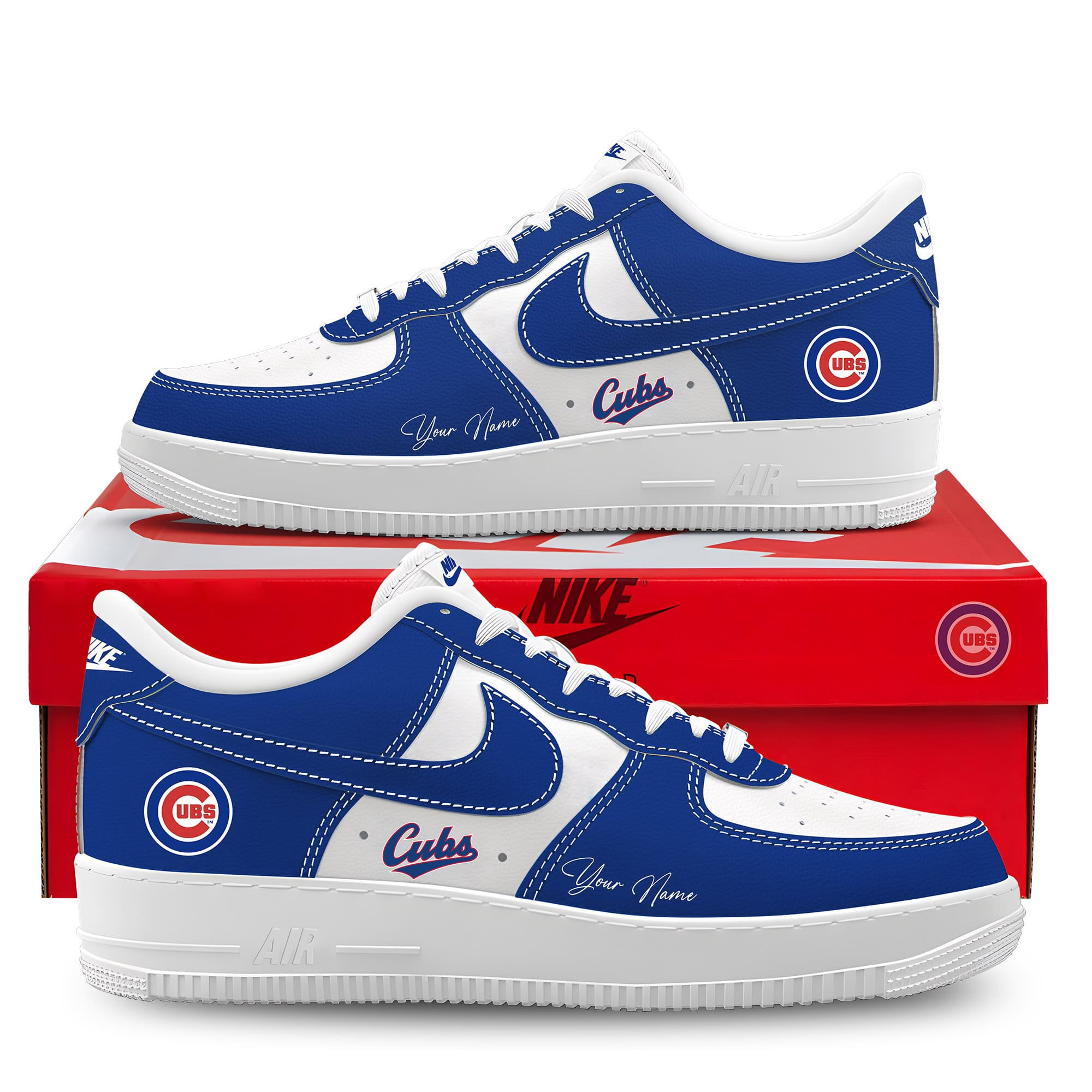 JWFancy Chicago Cubs Air Low-Top Sneakers Shoes For Men And Women