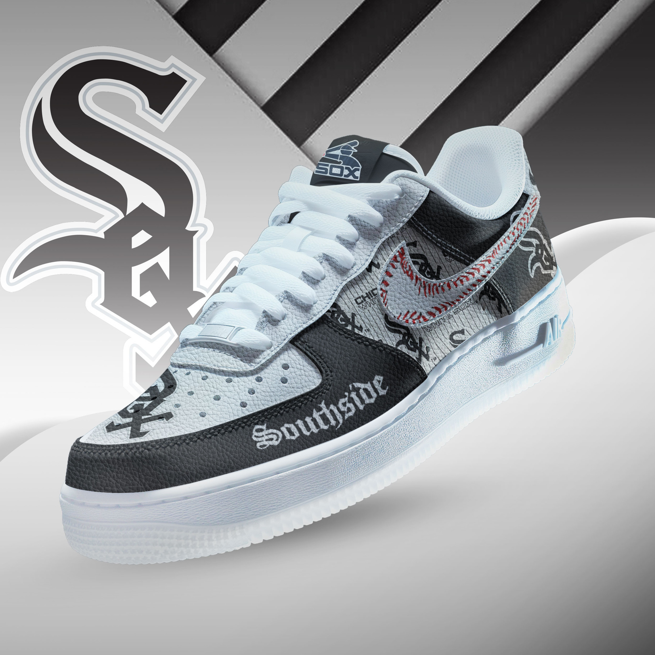 JWFancy Chicago White Sox Air Low-Top Sneakers Shoes For Men And Women