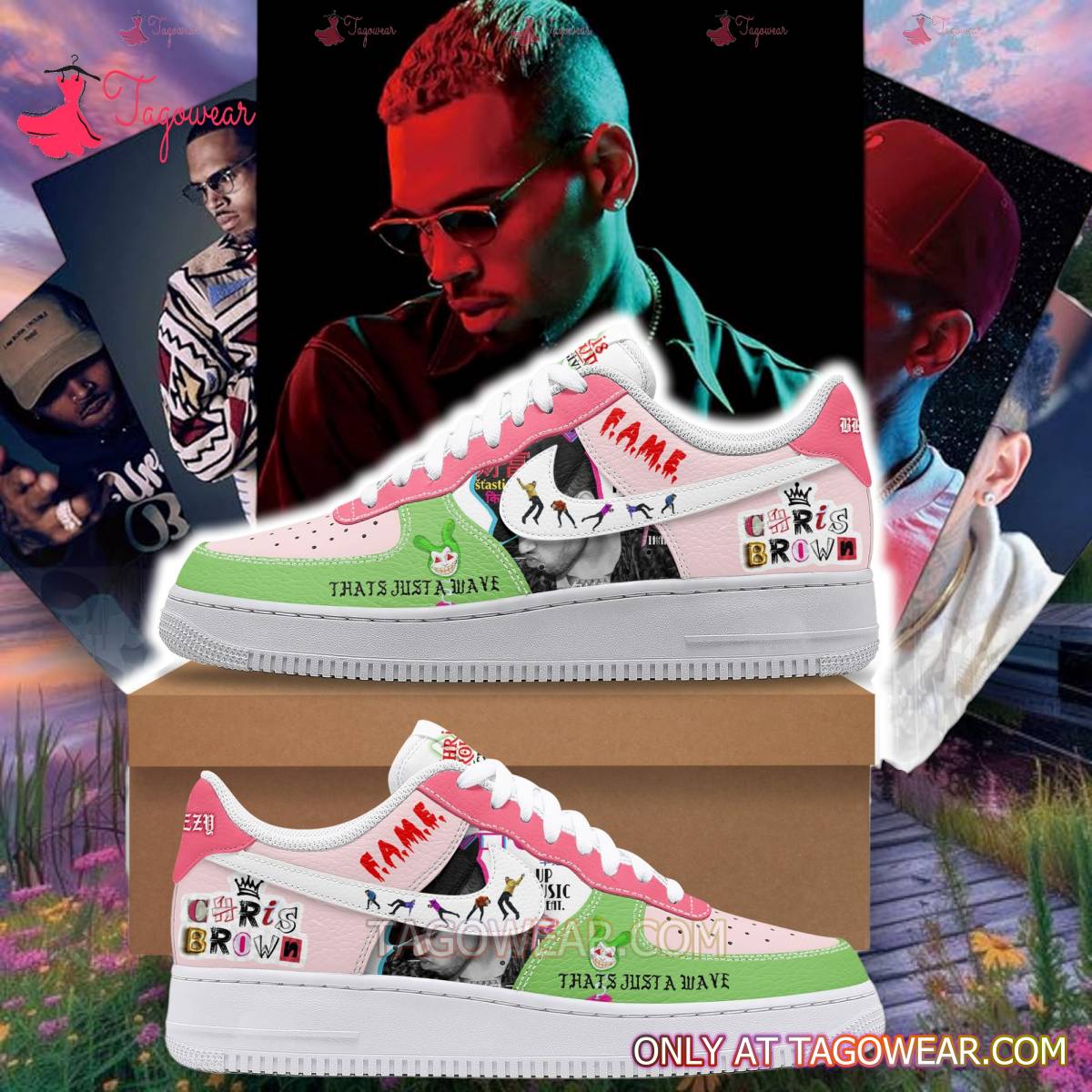 JWFancy Chris Brown Air Low-Top Sneakers Shoes For Men And Women