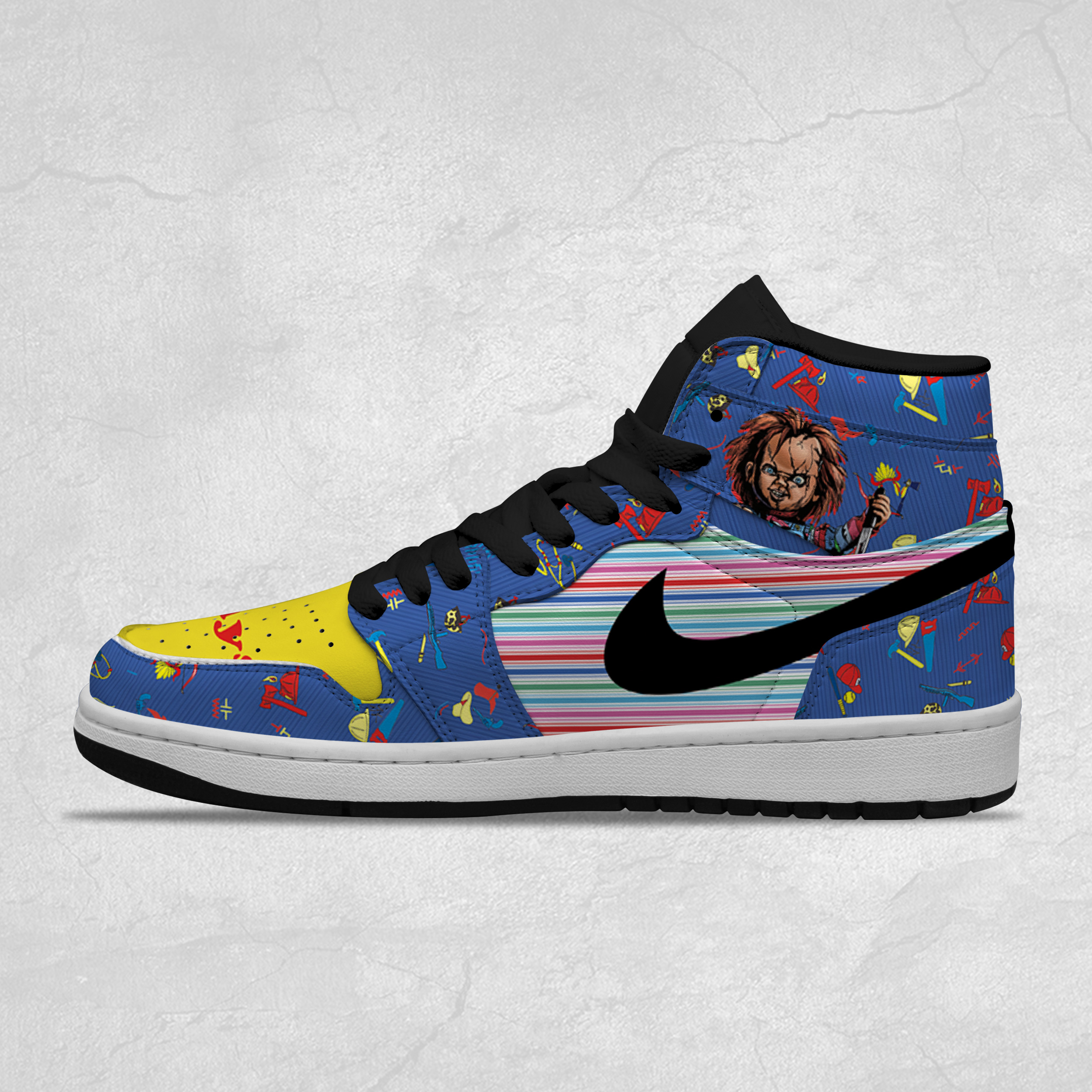 JWFancy Chucky Halloween AJ1 High Sneakers Shoes For Men And Women