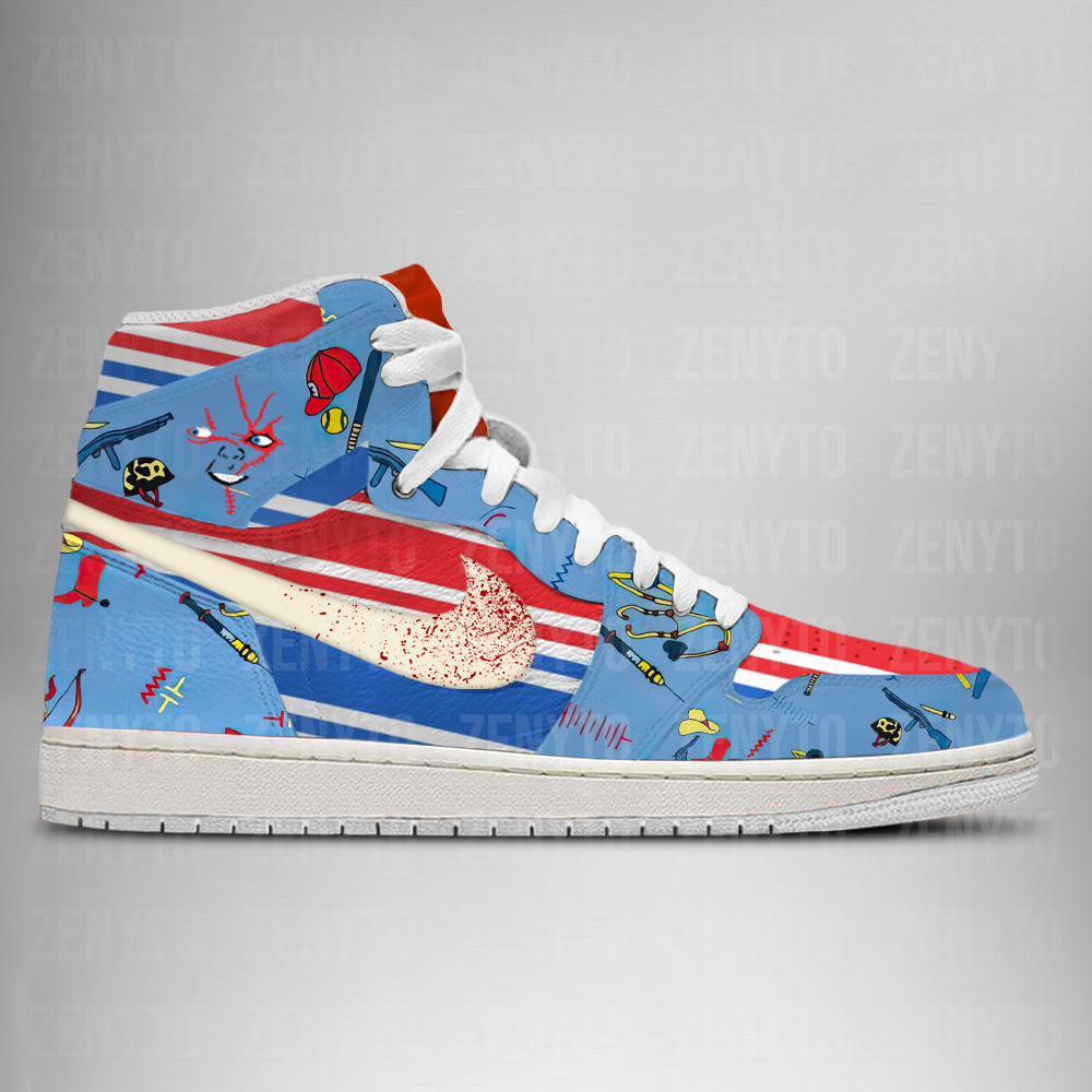 JWFancy Chucky Halloween AJ1 High Sneakers Shoes For Men And Women