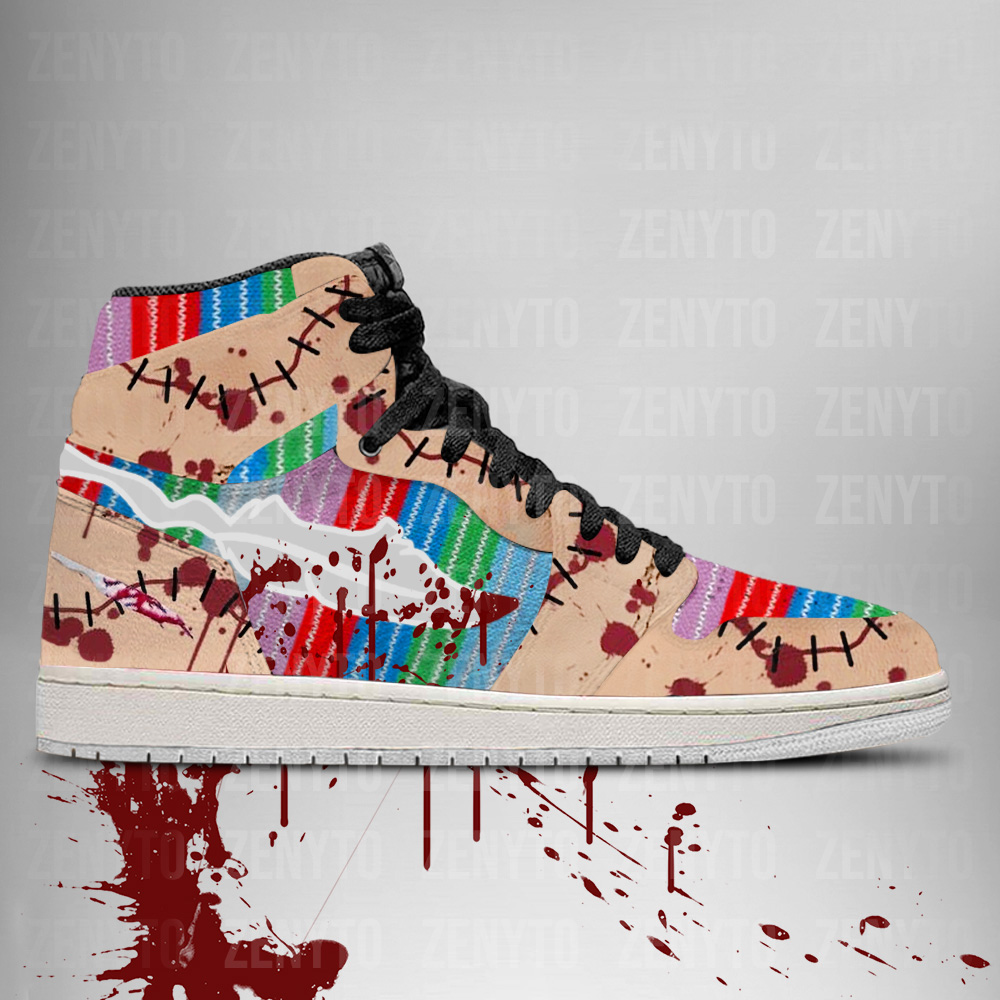 JWFancy Chucky Halloween V2 AJ1 High Sneakers Shoes For Men And Women