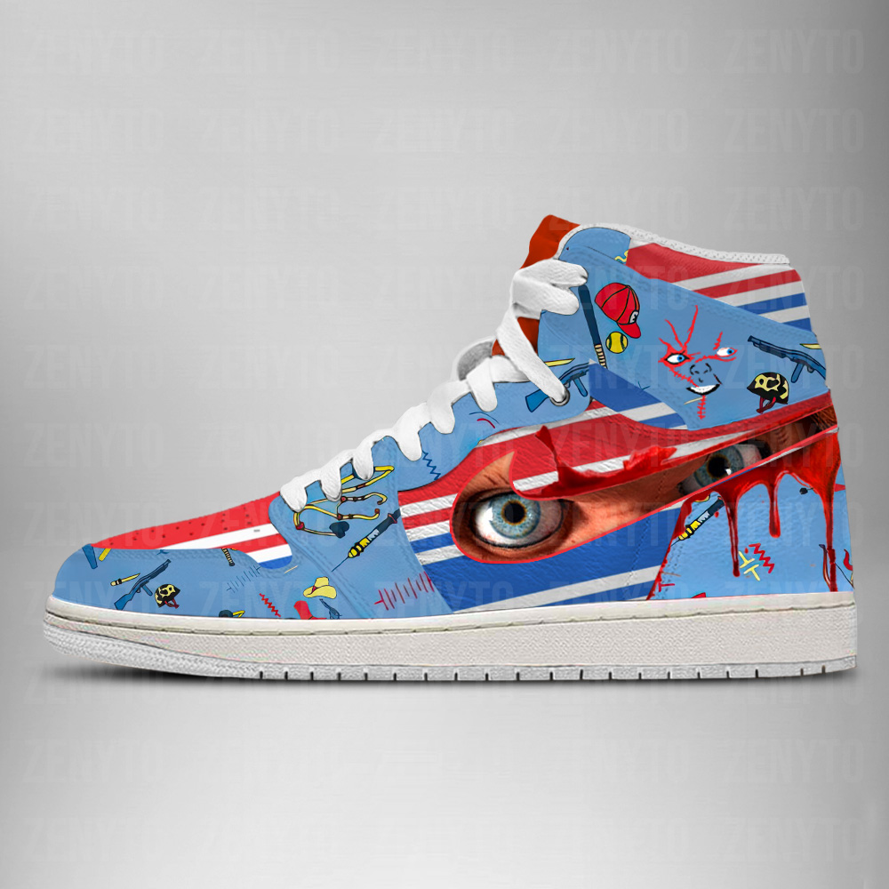 JWFancy Chucky Halloween V4 AJ1 High Sneakers Shoes For Men And Women