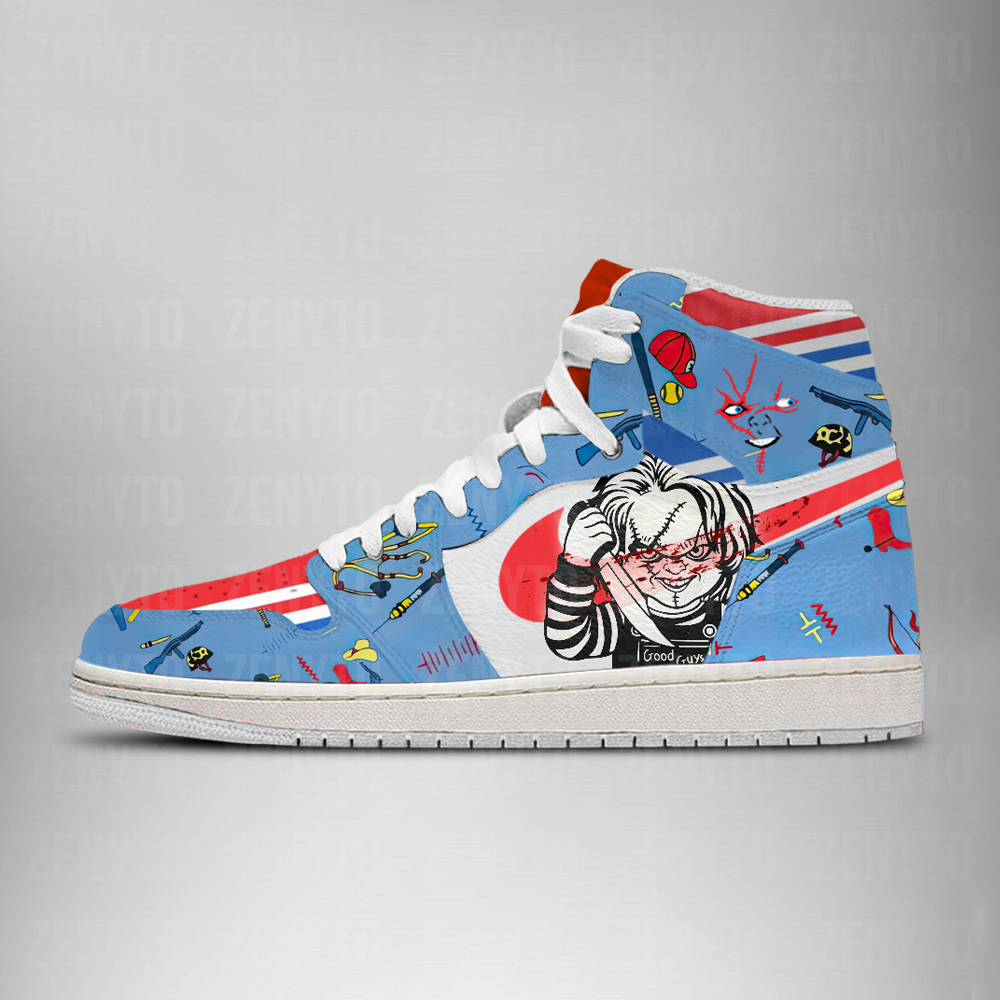 JWFancy Chucky Halloween V5 AJ1 High Sneakers Shoes For Men And Women