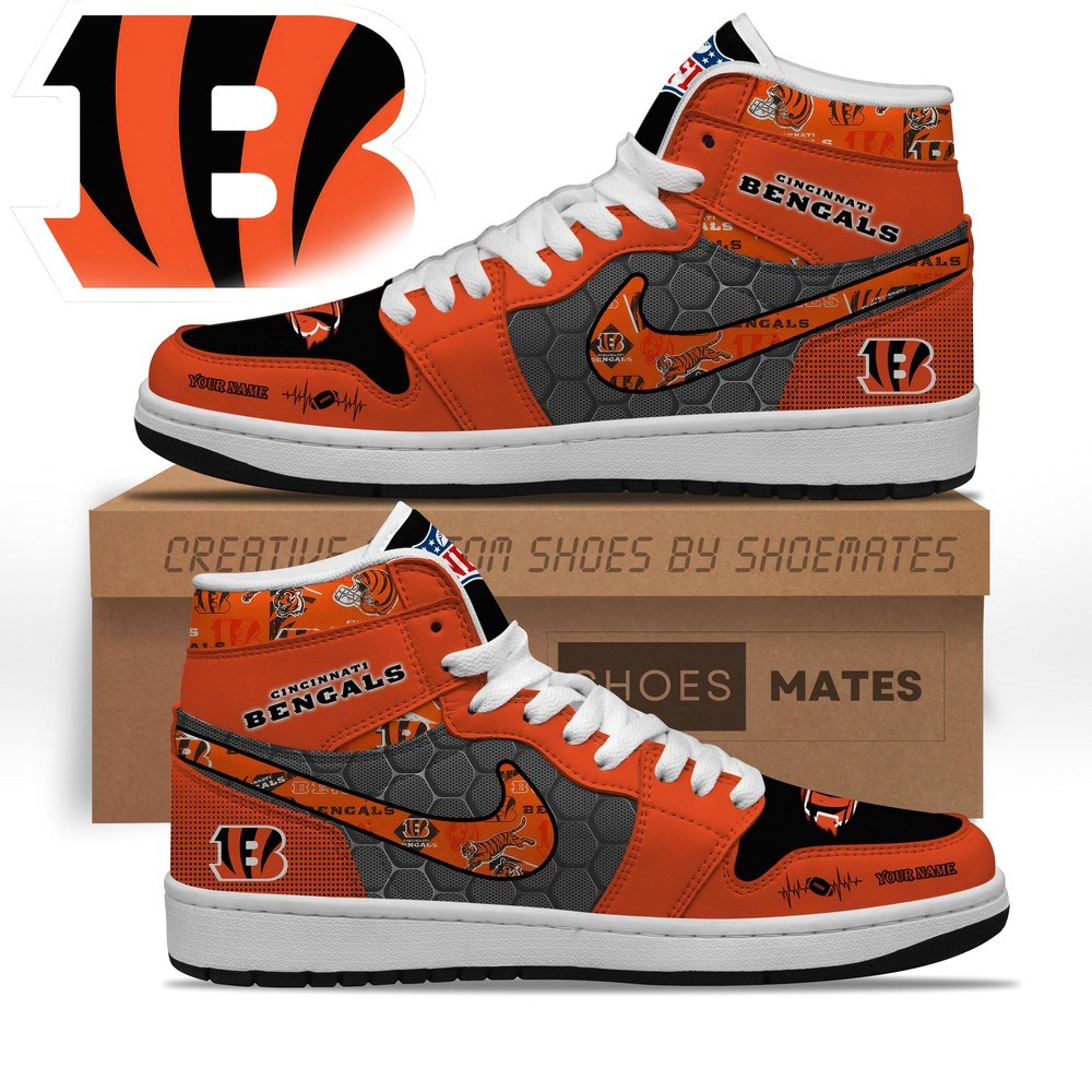 JWFancy Cincinnati Bengals AJ1 High Sneakers Shoes For Men And Women