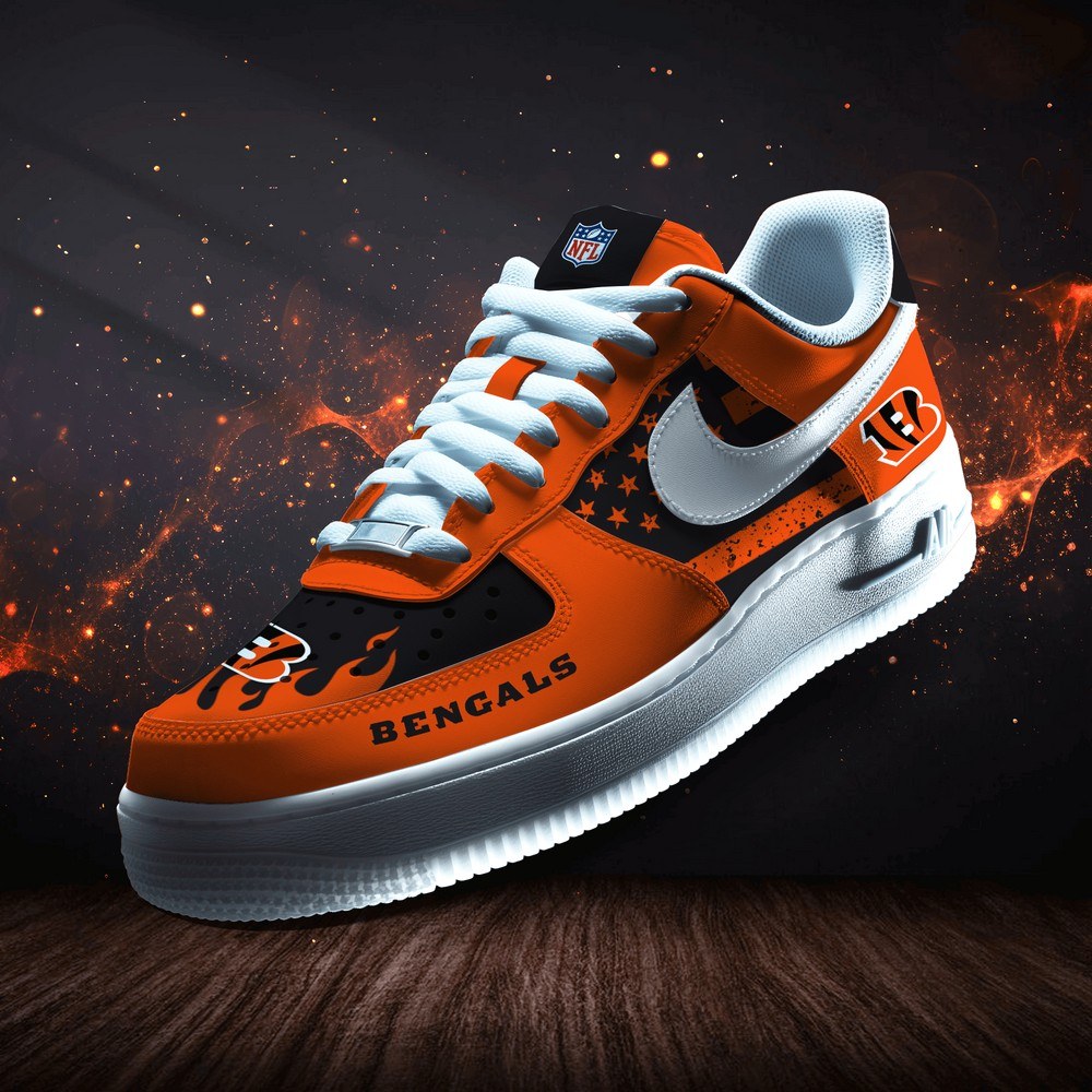 JWFancy Cincinnati Bengals Version 8 Air Low-Top Sneakers Shoes For Men And Women