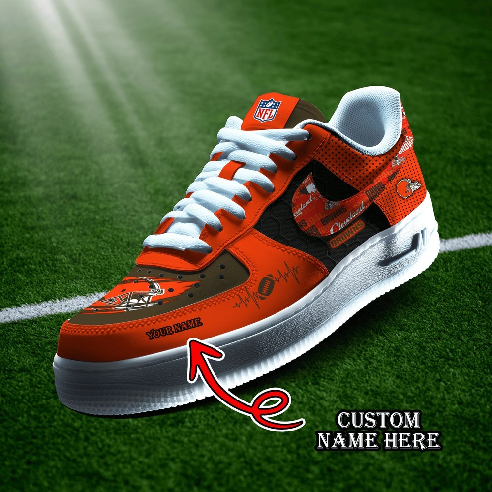 JWFancy Cleveland Browns Version 4 Air Low-Top Sneakers Shoes For Men And Women