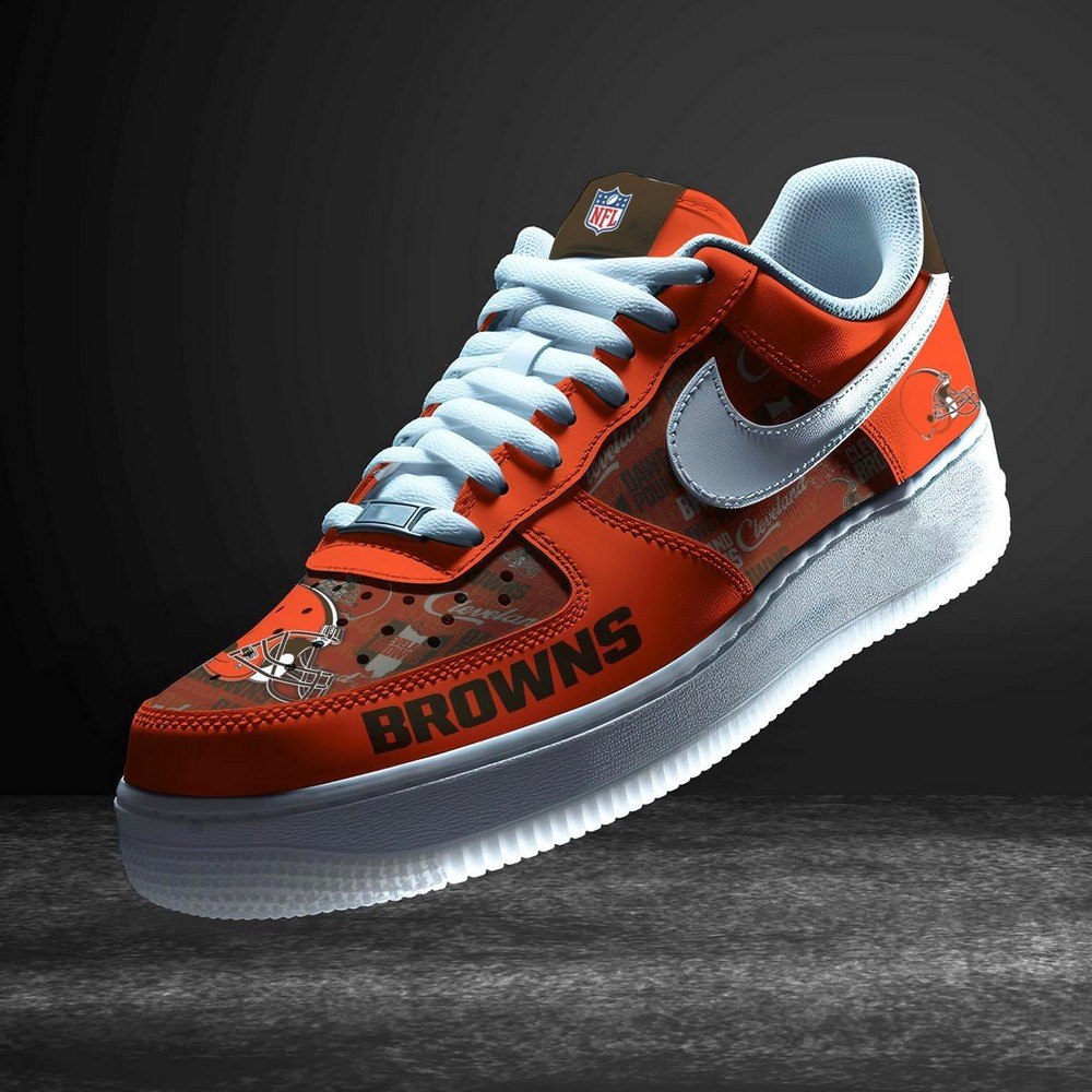 JWFancy Cleveland Browns Version 6 Air Low-Top Sneakers Shoes For Men And Women
