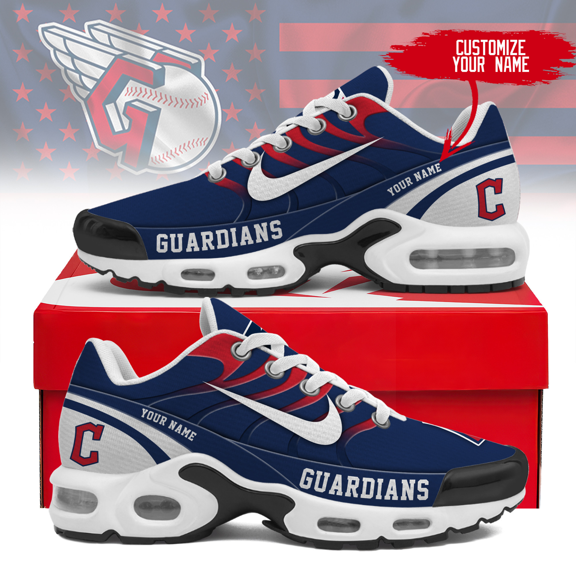 JWFancy Cleveland Guardians TN Shoes Sneakers For Men And Women