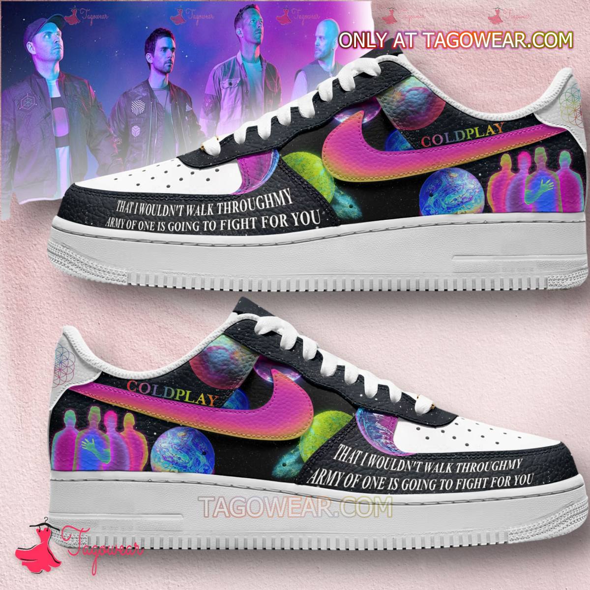 JWFancy Coldplay Air Low-Top Sneakers Shoes For Men And Women