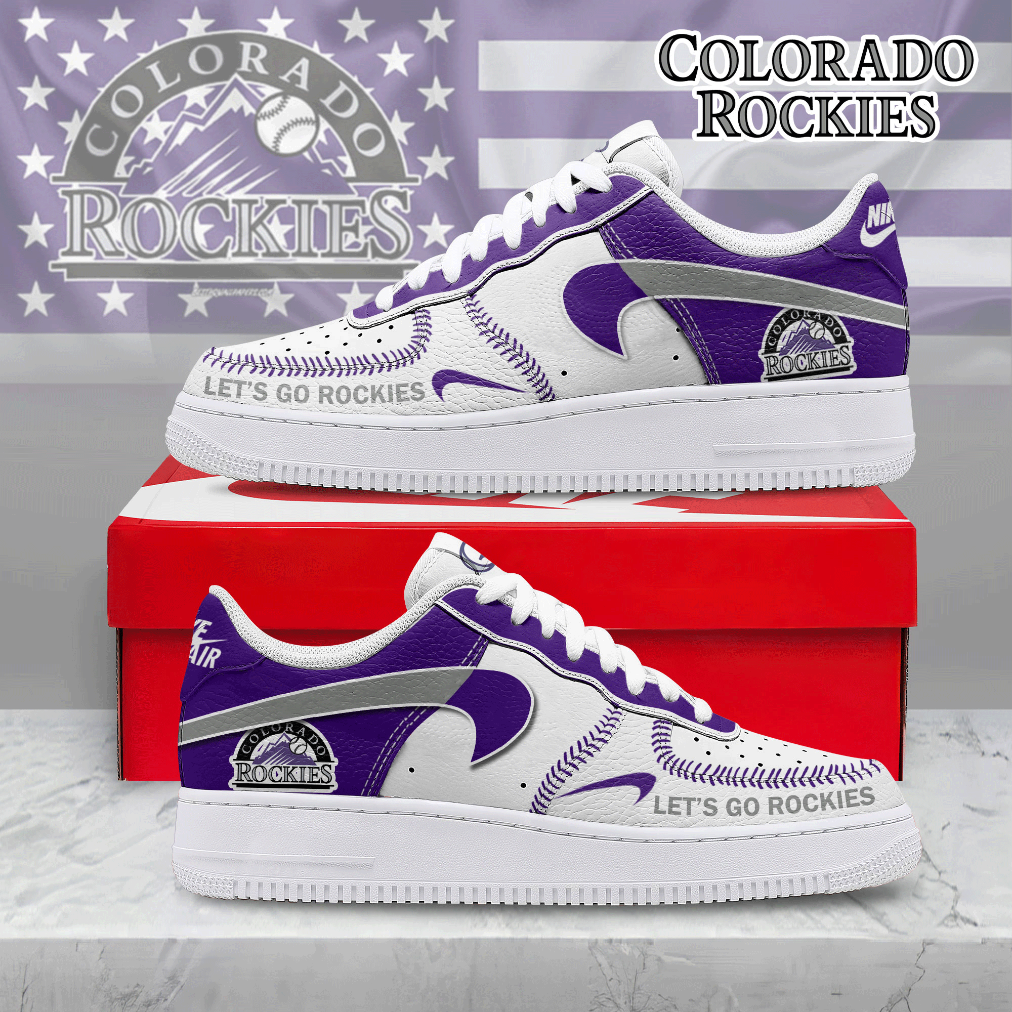 JWFancy Colorado Rockies Air Low-Top Sneakers Shoes For Men And Women