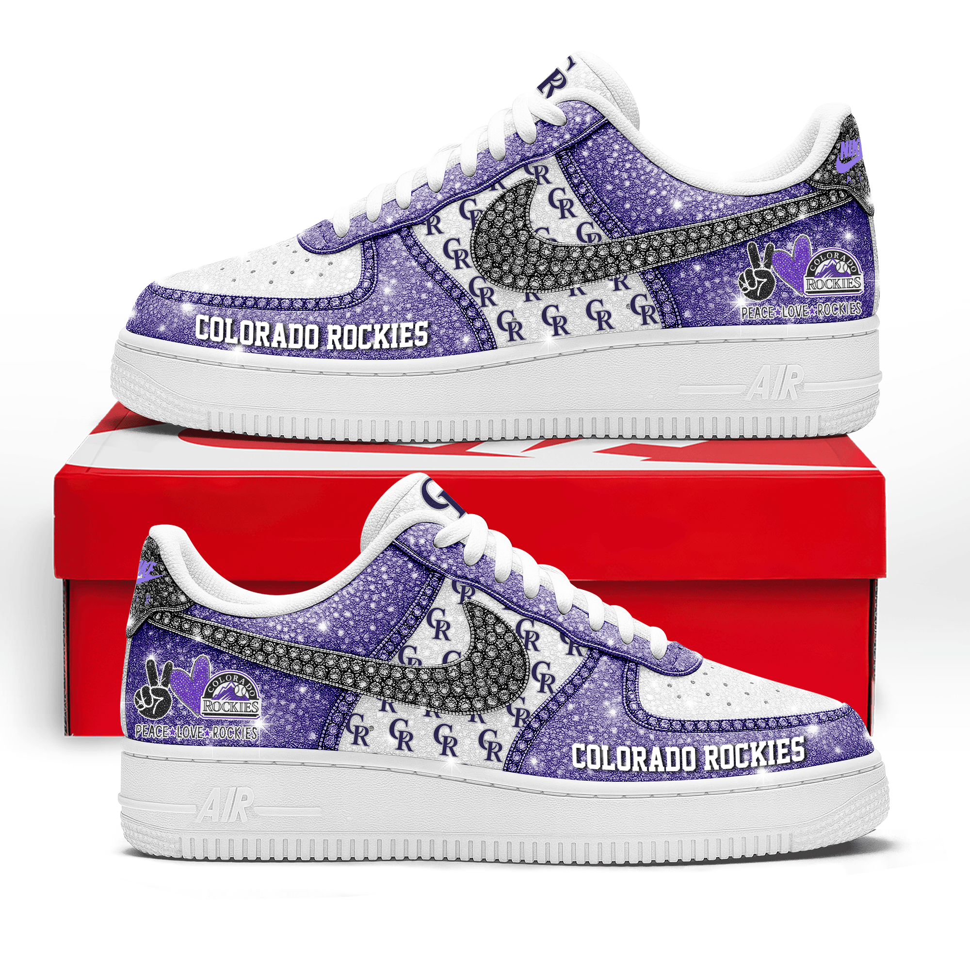 JWFancy Colorado Rockies Air Low-Top Sneakers Shoes For Men And Women