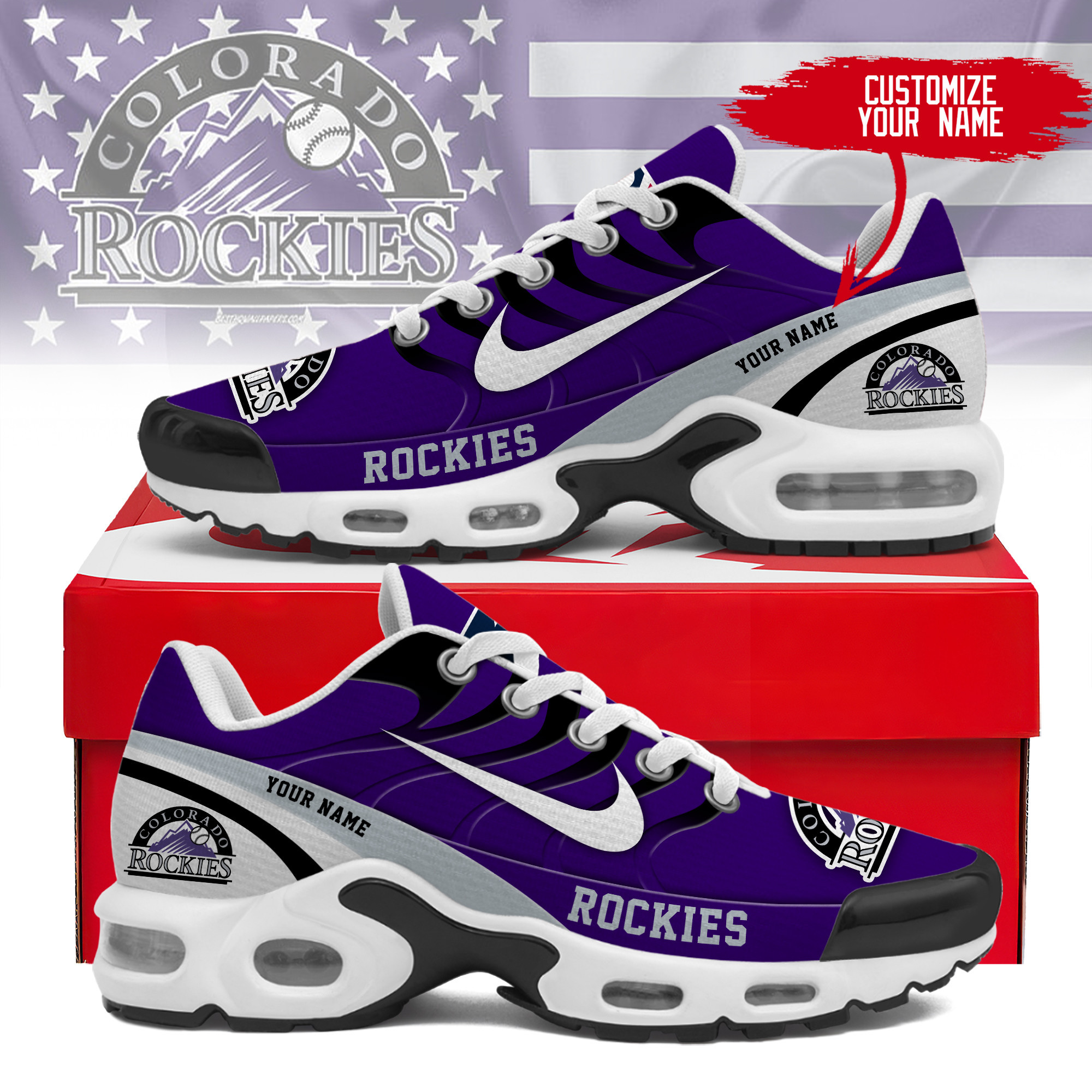 JWFancy Colorado Rockies TN Shoes Sneakers For Men And Women