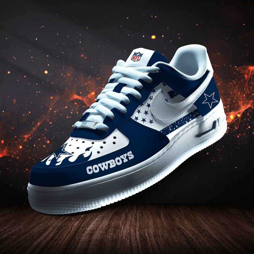 JWFancy Dallas Cowboys Version 9 Air Low-Top Sneakers Shoes For Men And Women