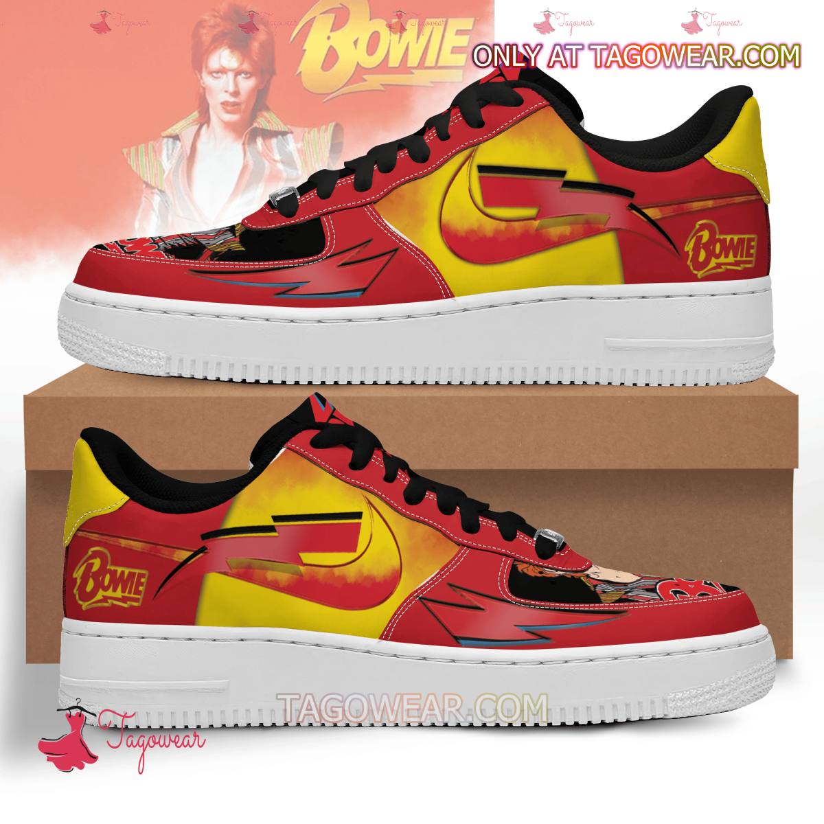 JWFancy David Bowie Air Low-Top Sneakers Shoes For Men And Women