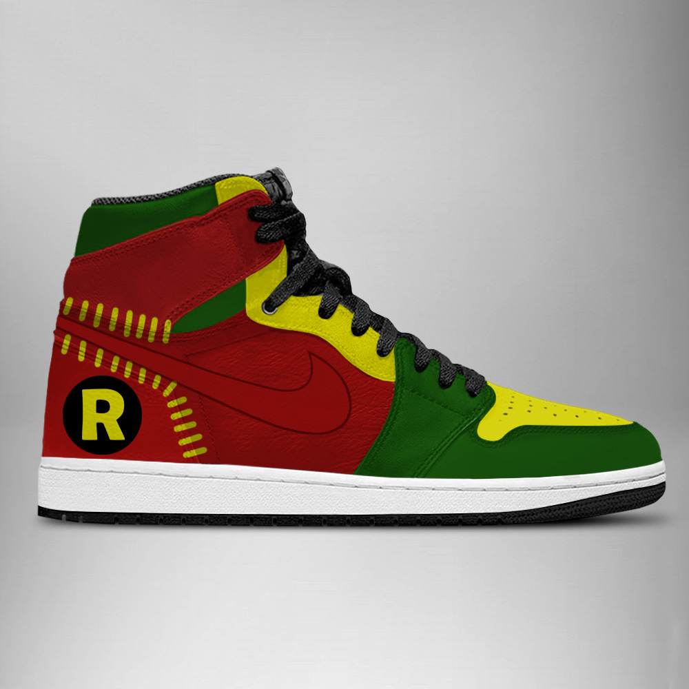 JWFancy DC Batman & Robin AJ1 High Sneakers Shoes For Men And Women