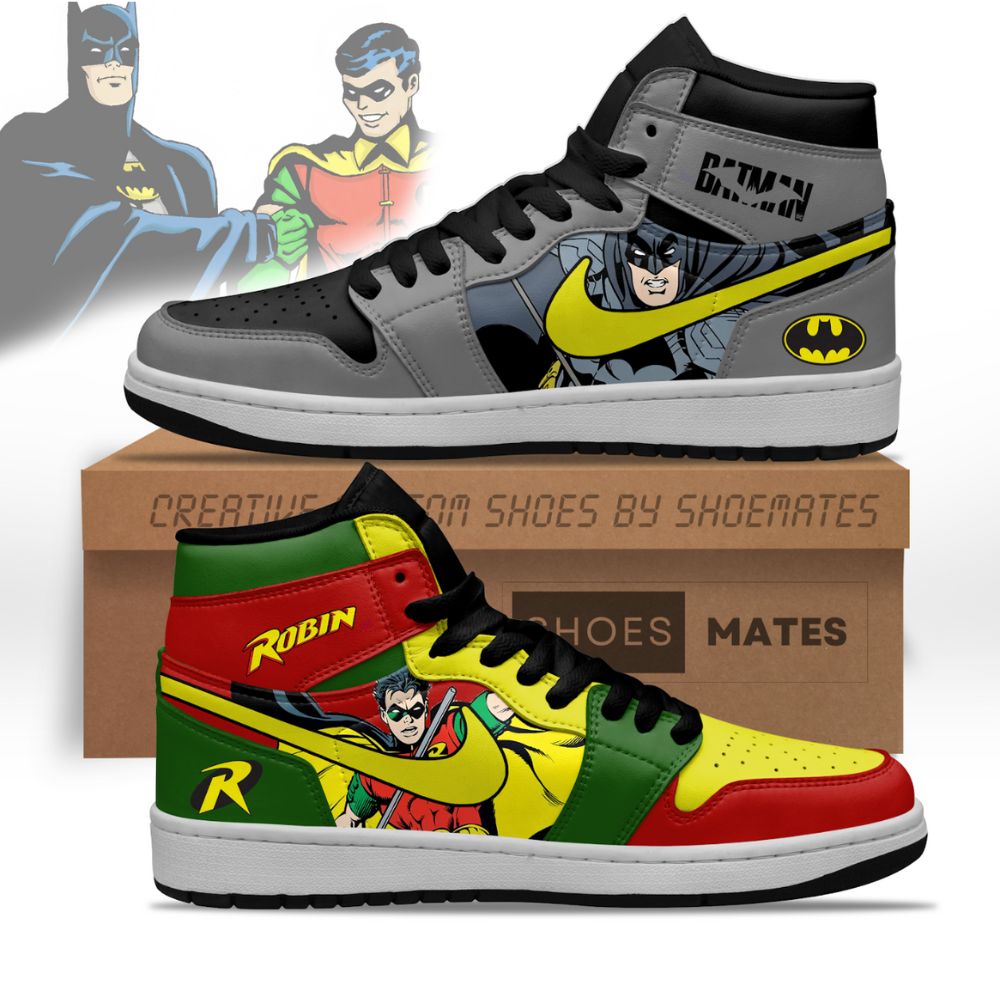 JWFancy DC Batman Vs Robin AJ1 High Sneakers Shoes For Men And Women