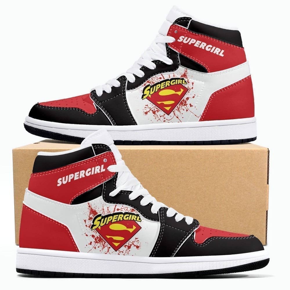 JWFancy DC Comics Supergirl AJ1 High Sneakers Shoes For Men And Women