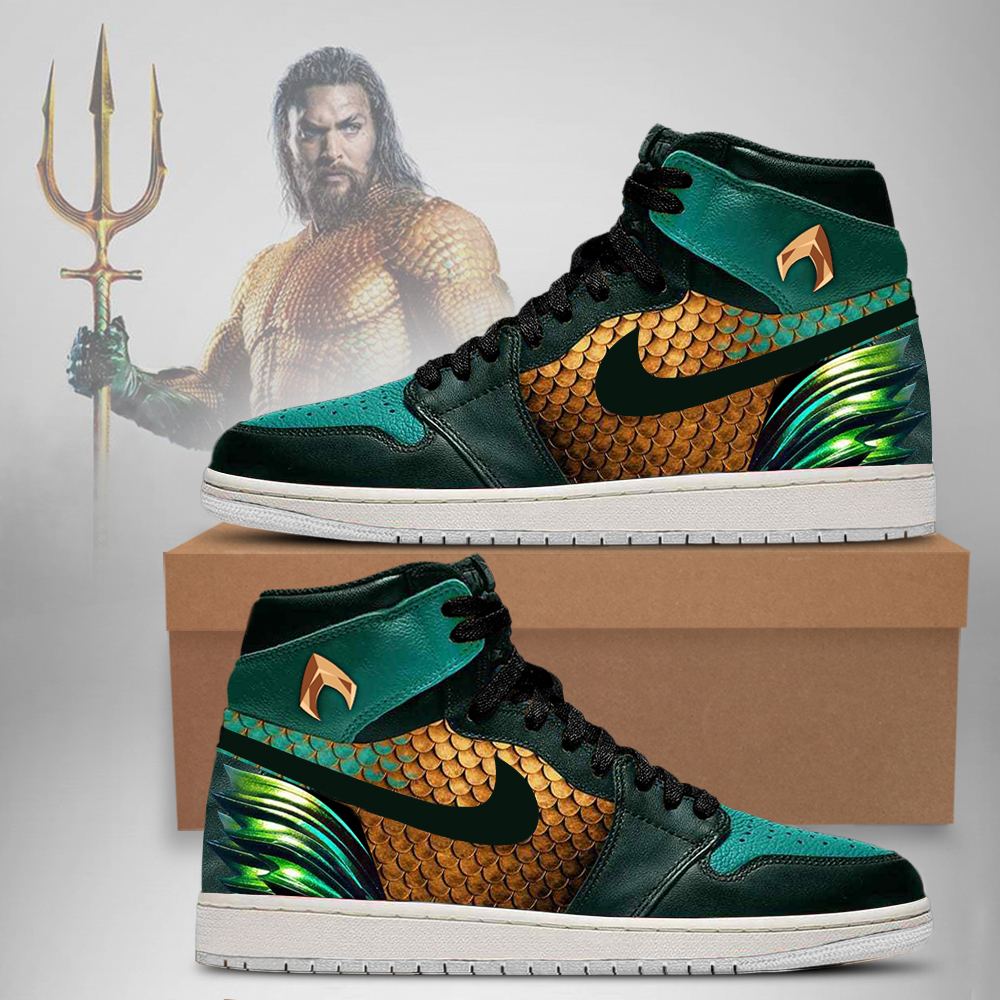 JWFancy DC Justice League Aquaman AJ1 High Sneakers Shoes For Men And Women