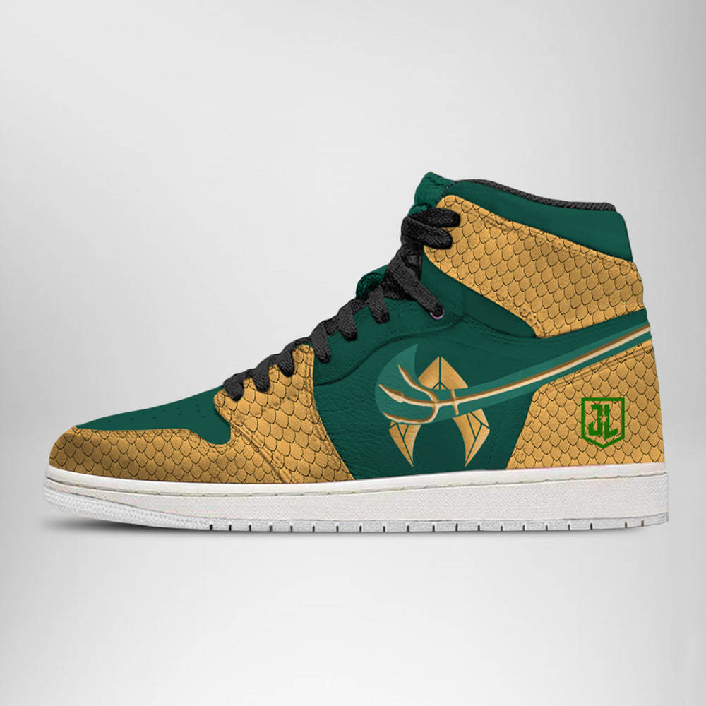 JWFancy DC Justice League Aquaman AJ1 High Sneakers Shoes For Men And Women
