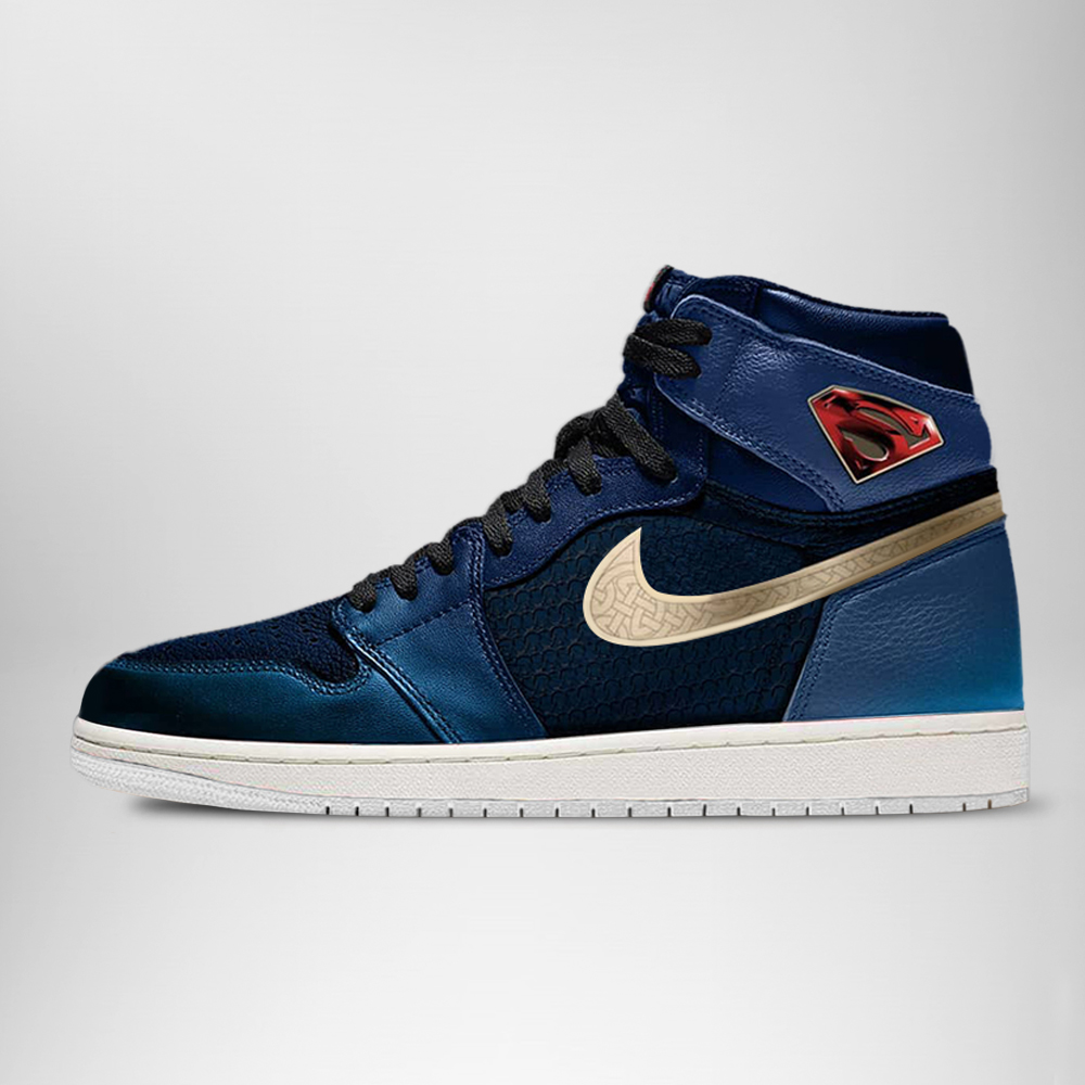 JWFancy DC Justice League Superman AJ1 High Sneakers Shoes For Men And Women