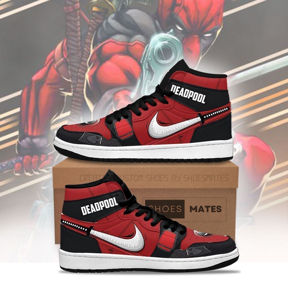JWFancy Deadpool AJ1 High Sneakers Shoes For Men And Women