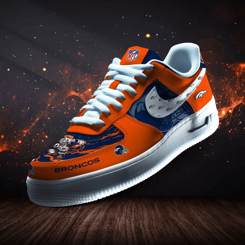 JWFancy Denver Broncos Version 4 Air Low-Top Sneakers Shoes For Men And Women