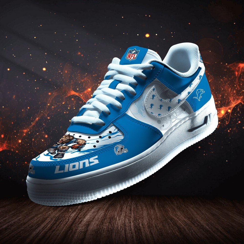 JWFancy Detroit Lions Version 7 Air Low-Top Sneakers Shoes For Men And Women