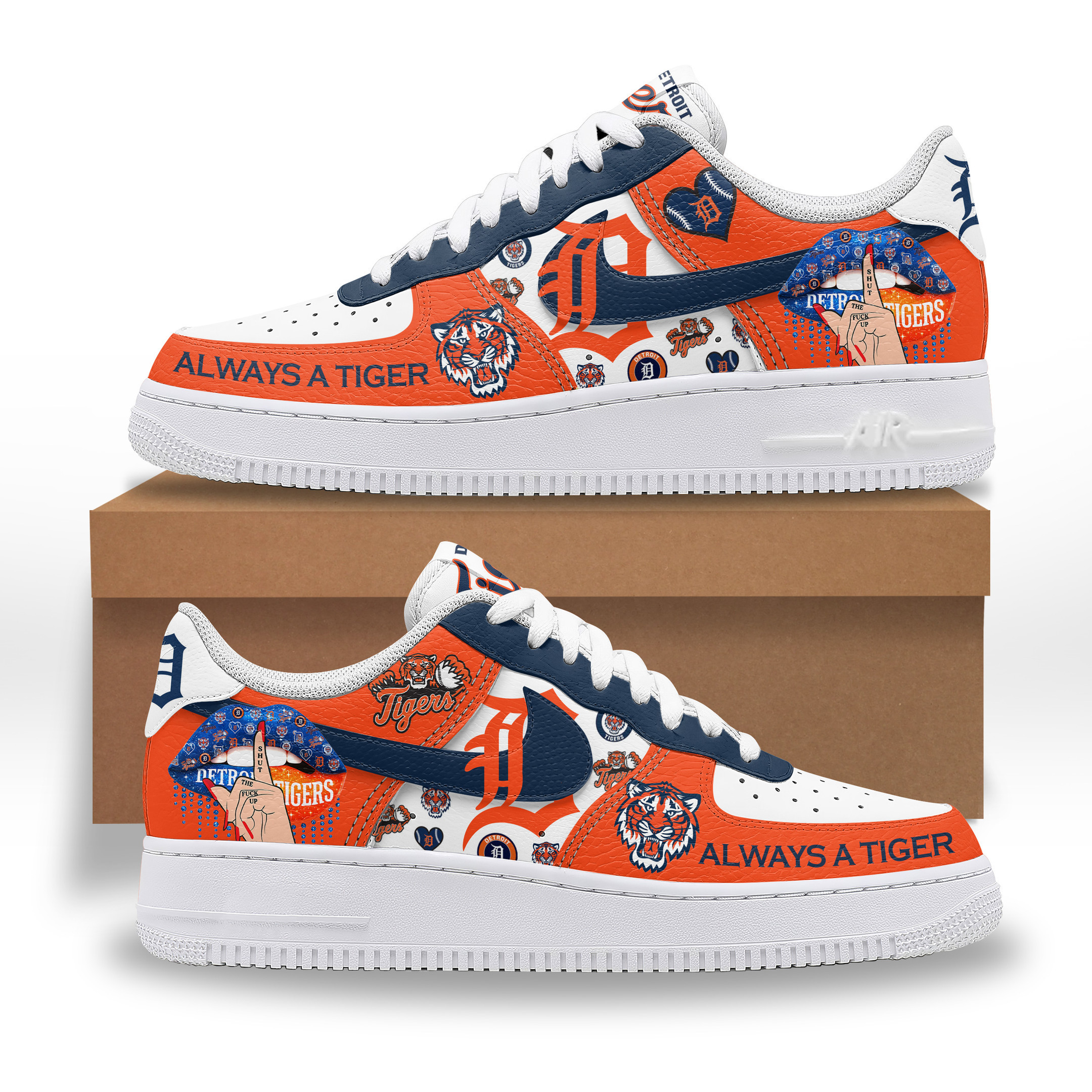 JWFancy Detroit Tigers Air Low-Top Sneakers Shoes For Men And Women