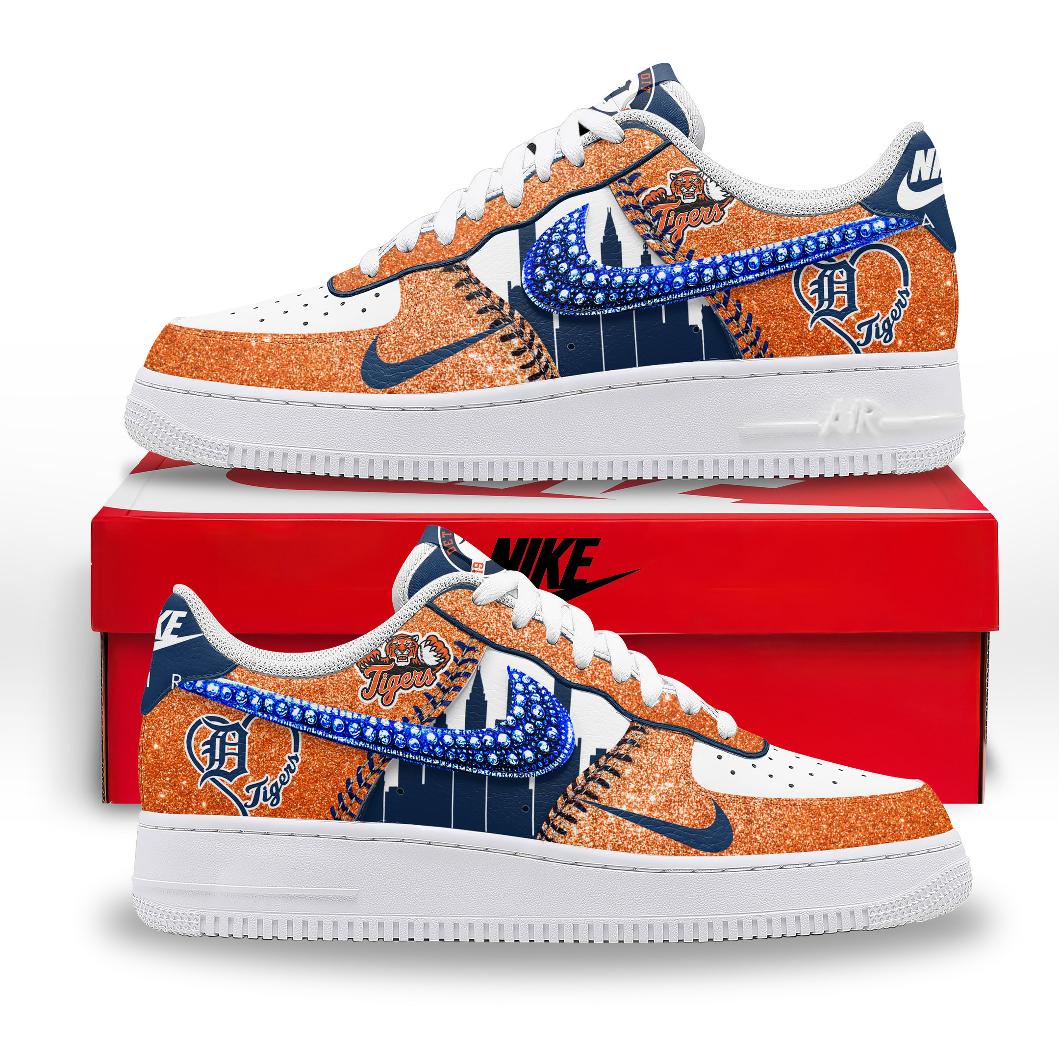 JWFancy Detroit Tigers Air Low-Top Sneakers Shoes For Men And Women