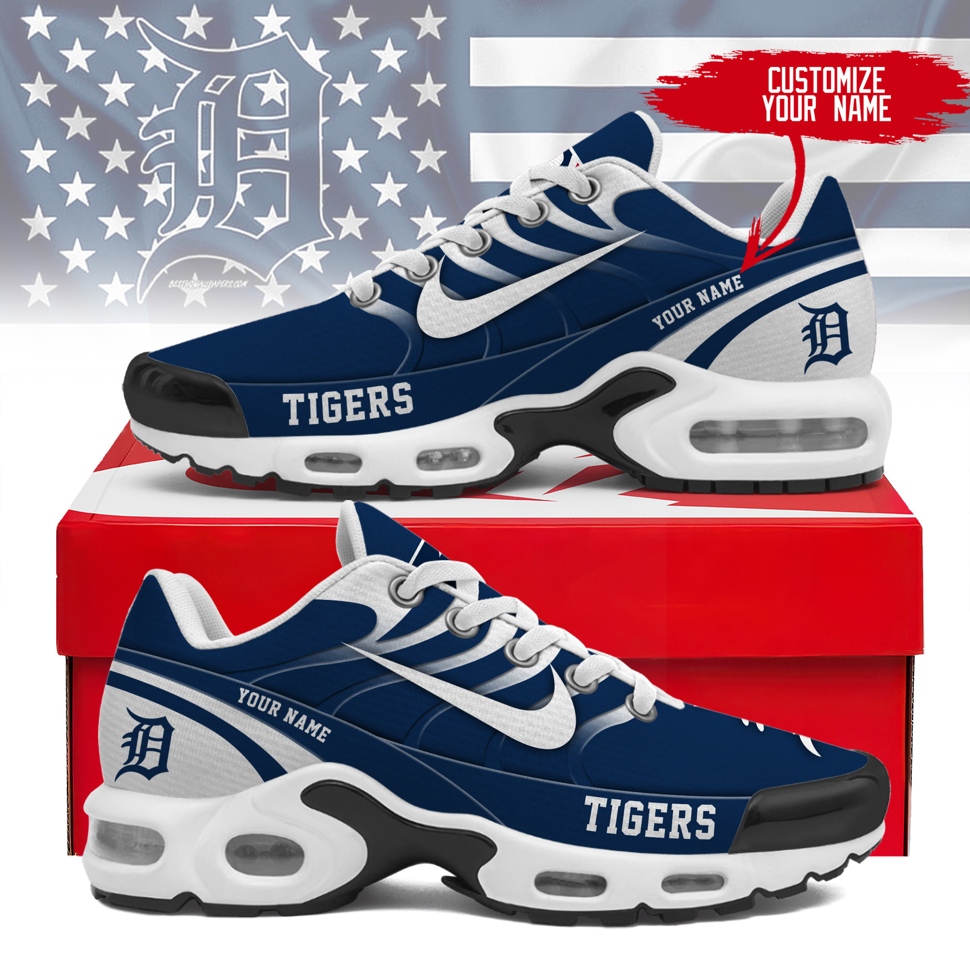 JWFancy Detroit Tigers TN Shoes Sneakers For Men And Women