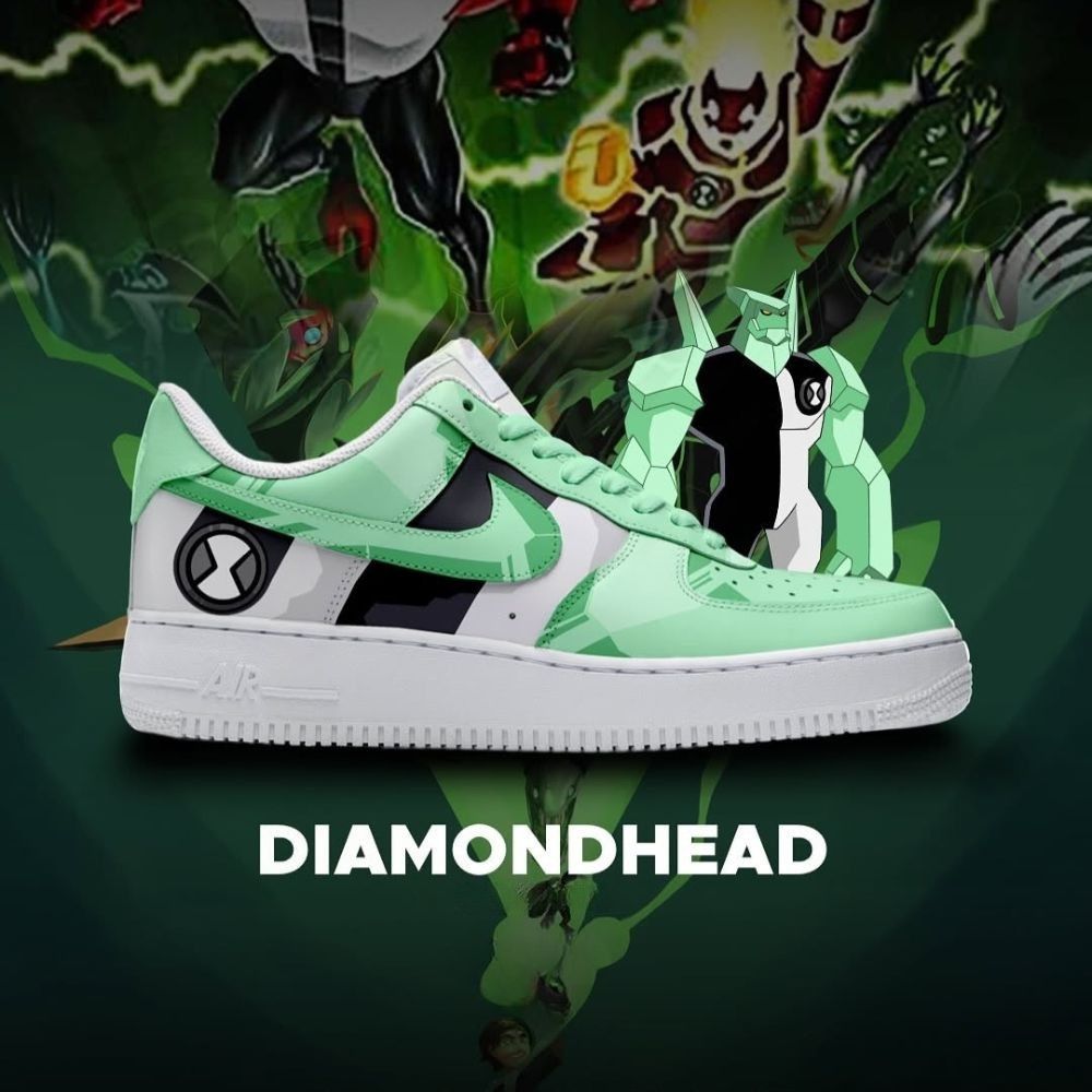 JWFancy Diamondhead Ben 10 Air Low-Top Sneakers Shoes For Men And Women