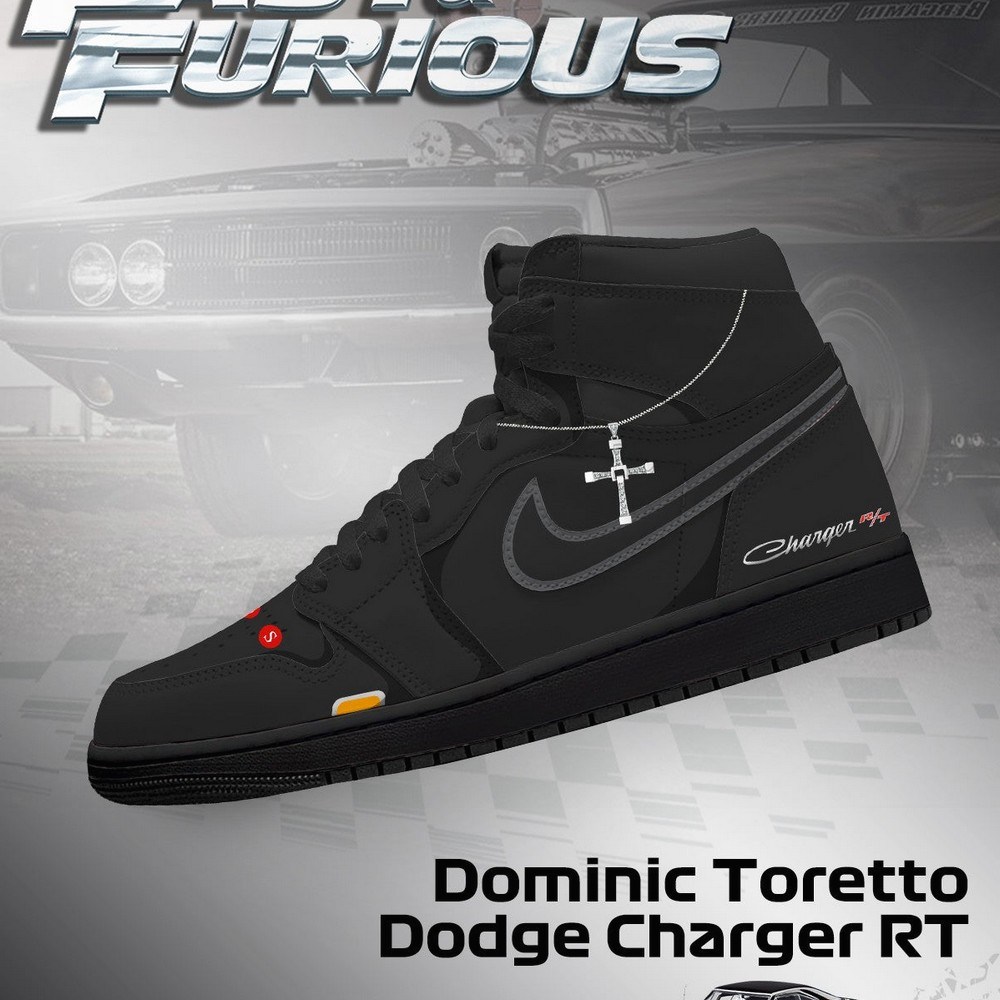 JWFancy Dominic Toretto Charger RT AJ1 High Sneakers Shoes For Men And Women