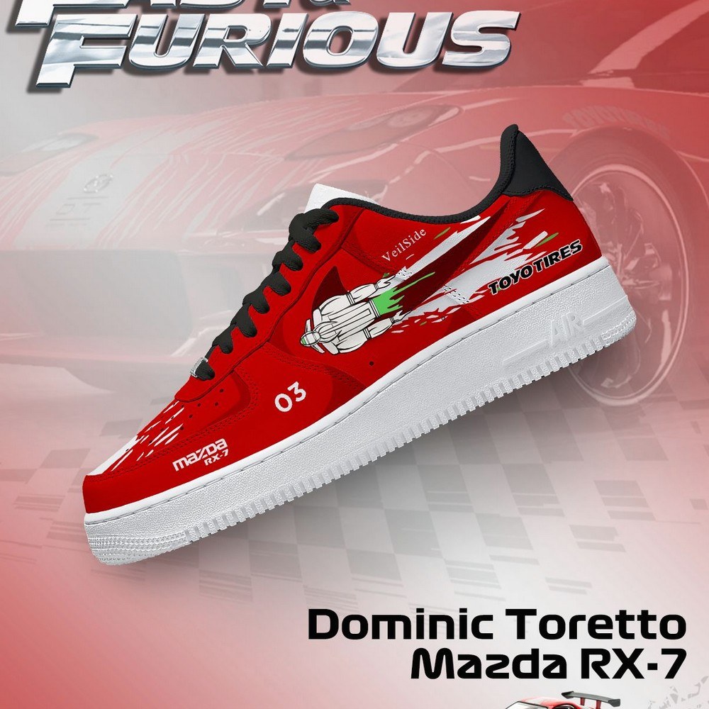 JWFancy Dominic Toretto RX-7 Air Low-Top Sneakers Shoes For Men And Women